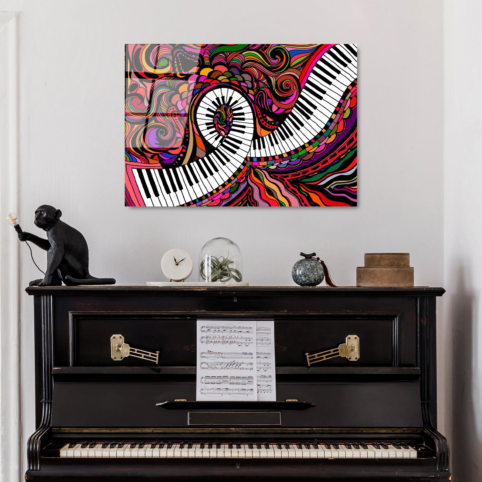 UV-429 Baskılı Cam Dikdörtgen Duvar Tablosu | ByLamp