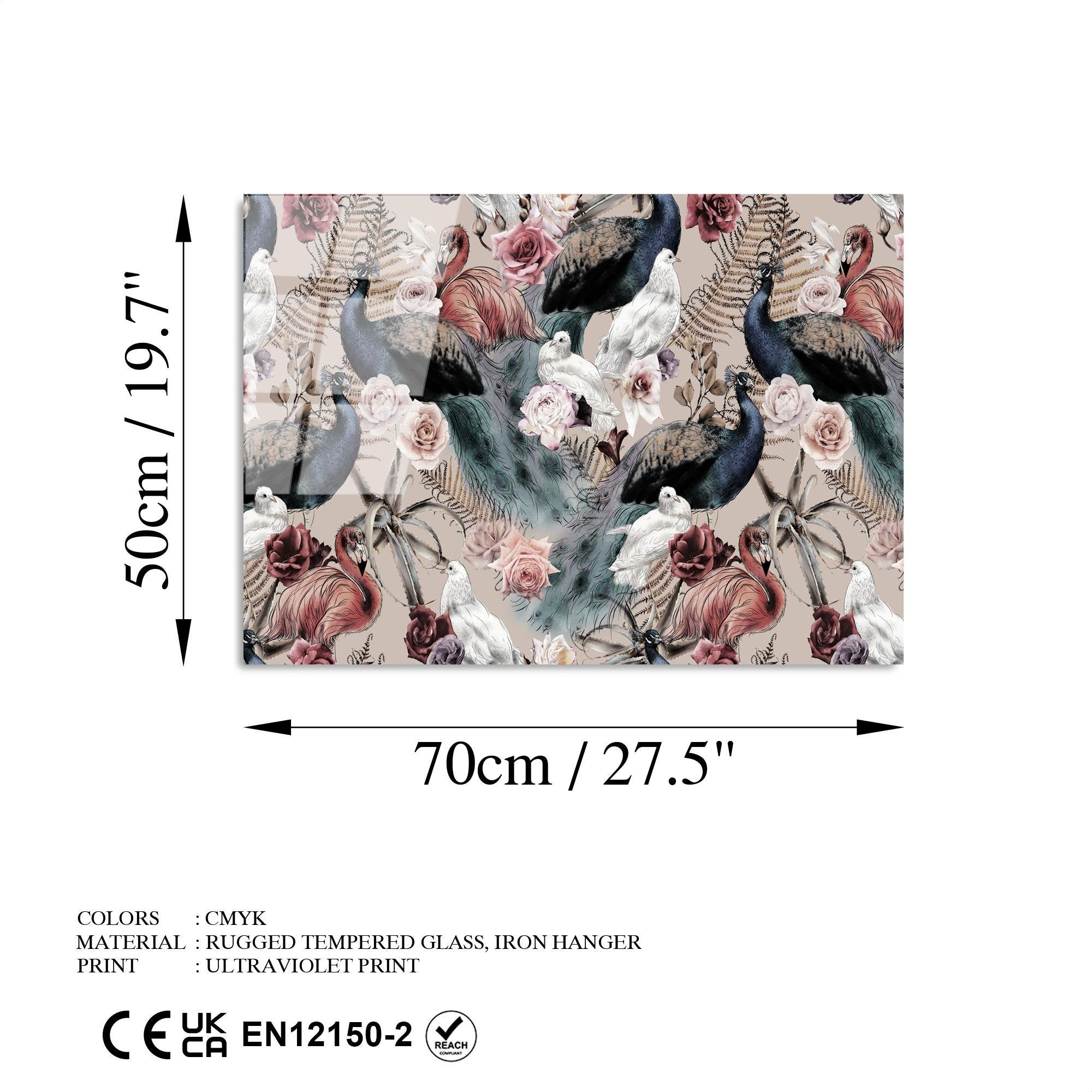 UV-446 Baskılı Cam Dikdörtgen Duvar Tablosu | ByLamp