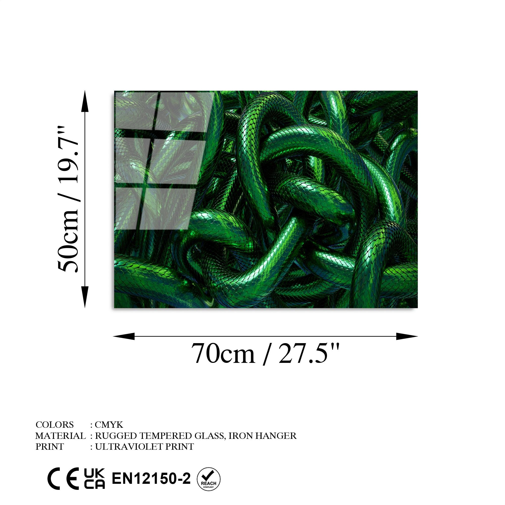UV-460 Baskılı Cam Dikdörtgen Duvar Tablosu | ByLamp