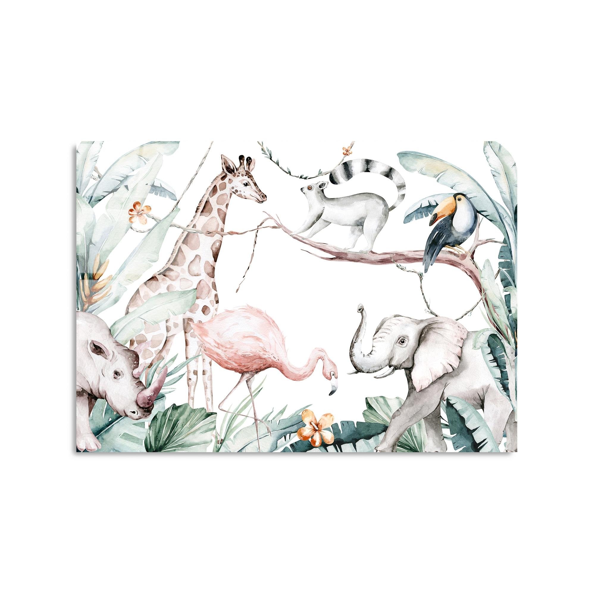 UV-462 Baskılı Cam Dikdörtgen Duvar Tablosu | ByLamp