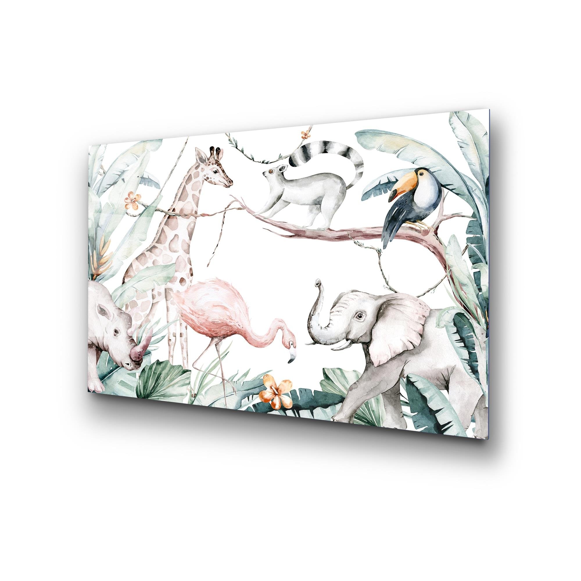 UV-462 Baskılı Cam Dikdörtgen Duvar Tablosu | ByLamp