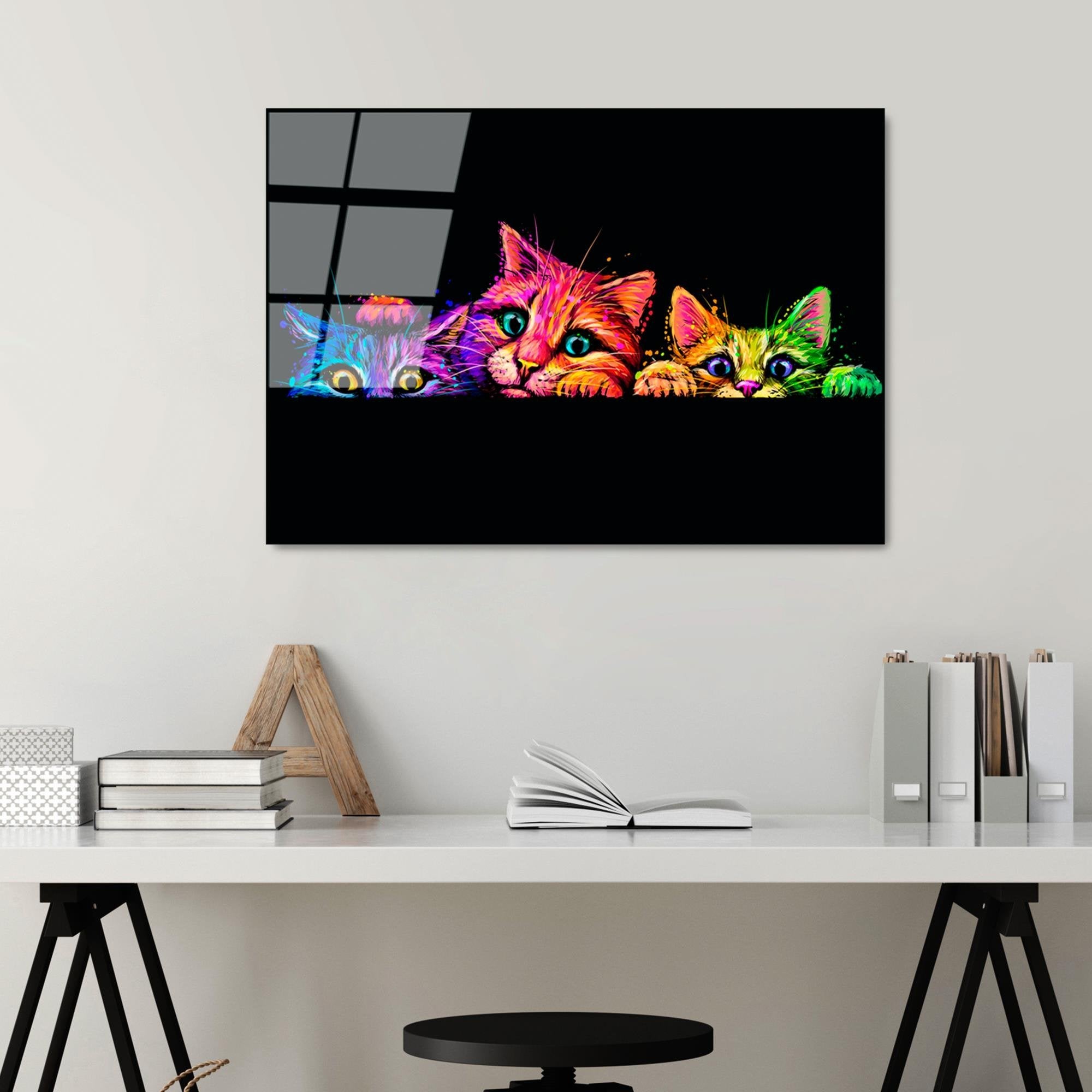 UV-463 Baskılı Cam Dikdörtgen Duvar Tablosu | ByLamp