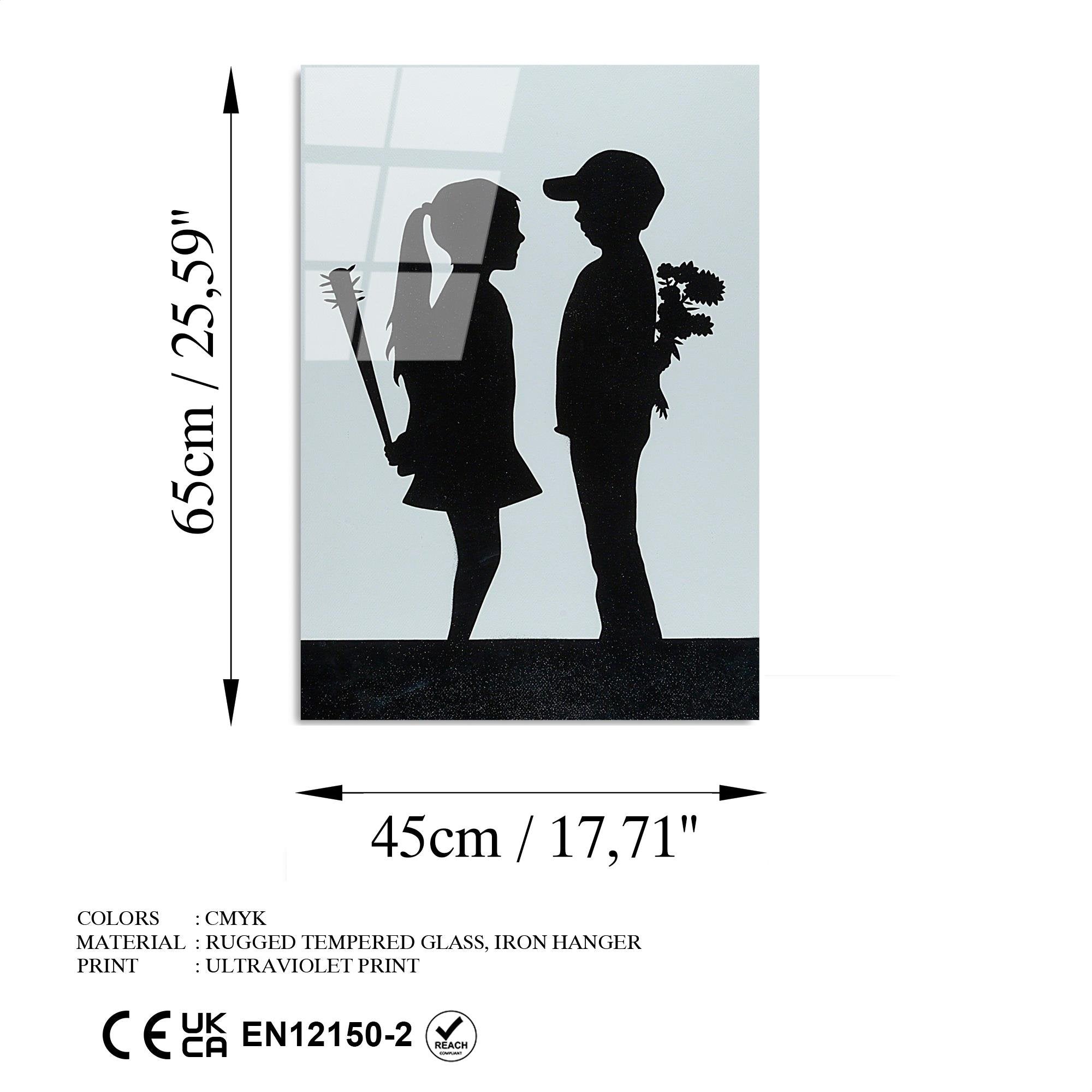 UV-502 Baskılı Cam Dikdörtgen Duvar Tablosu | ByLamp