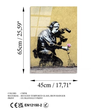 UV-505 Baskılı Cam Dikdörtgen Duvar Tablosu | ByLamp