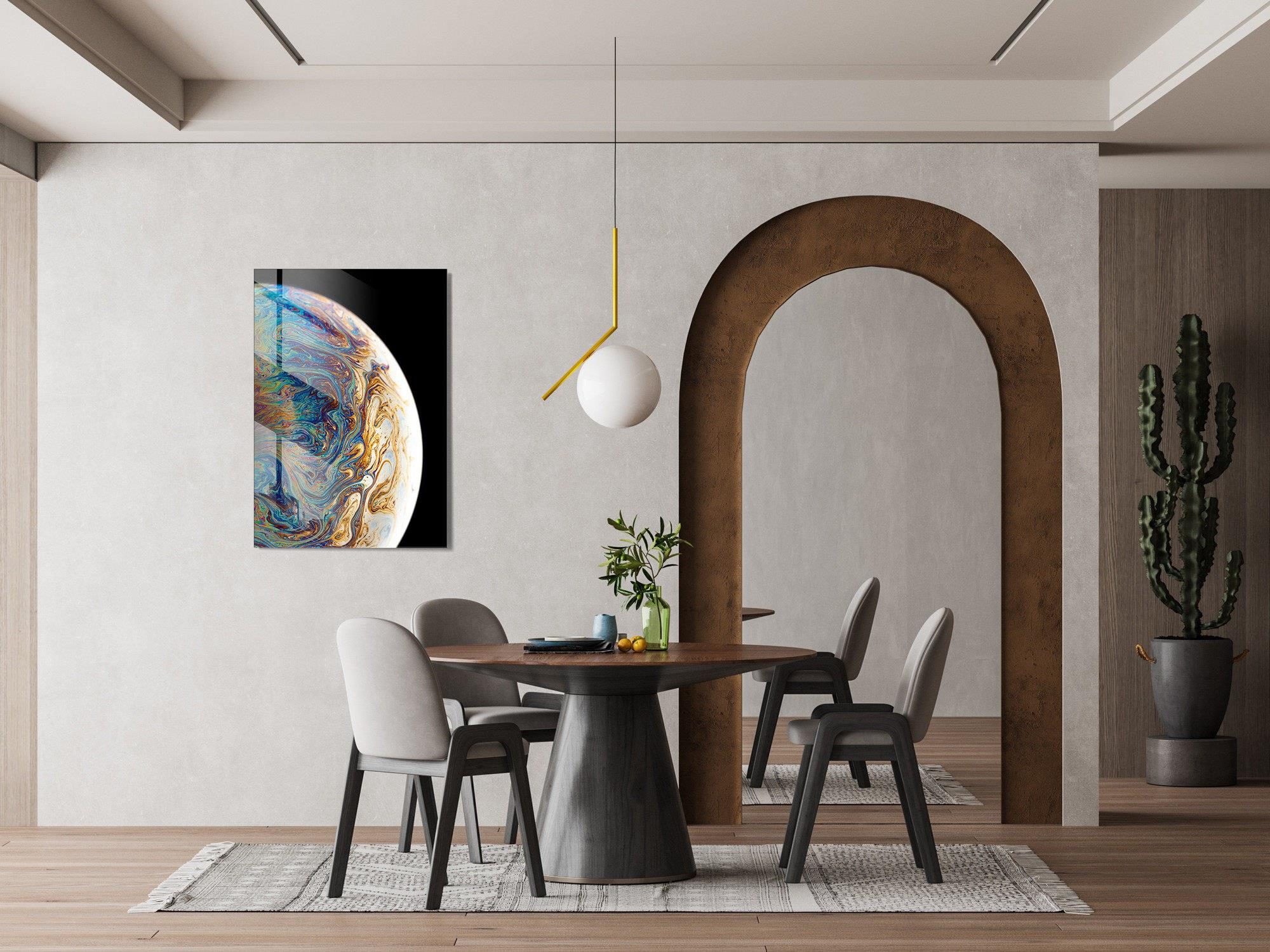 UV-698 Baskılı Cam Dikdörtgen Duvar Tablosu | ByLamp