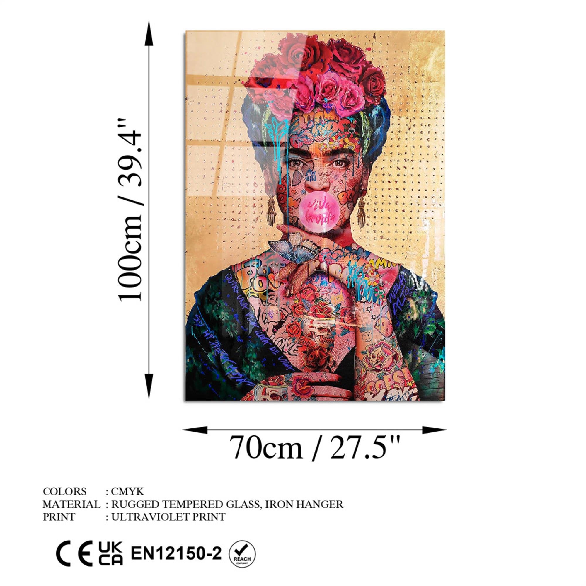 UV-722 Baskılı Cam Dikdörtgen Duvar Tablosu | ByLamp