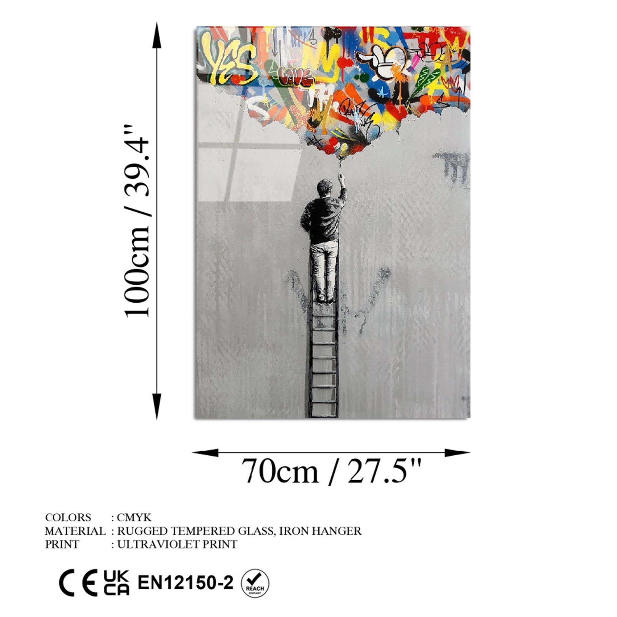 UV-730 Baskılı Cam Dikdörtgen Duvar Tablosu | ByLamp