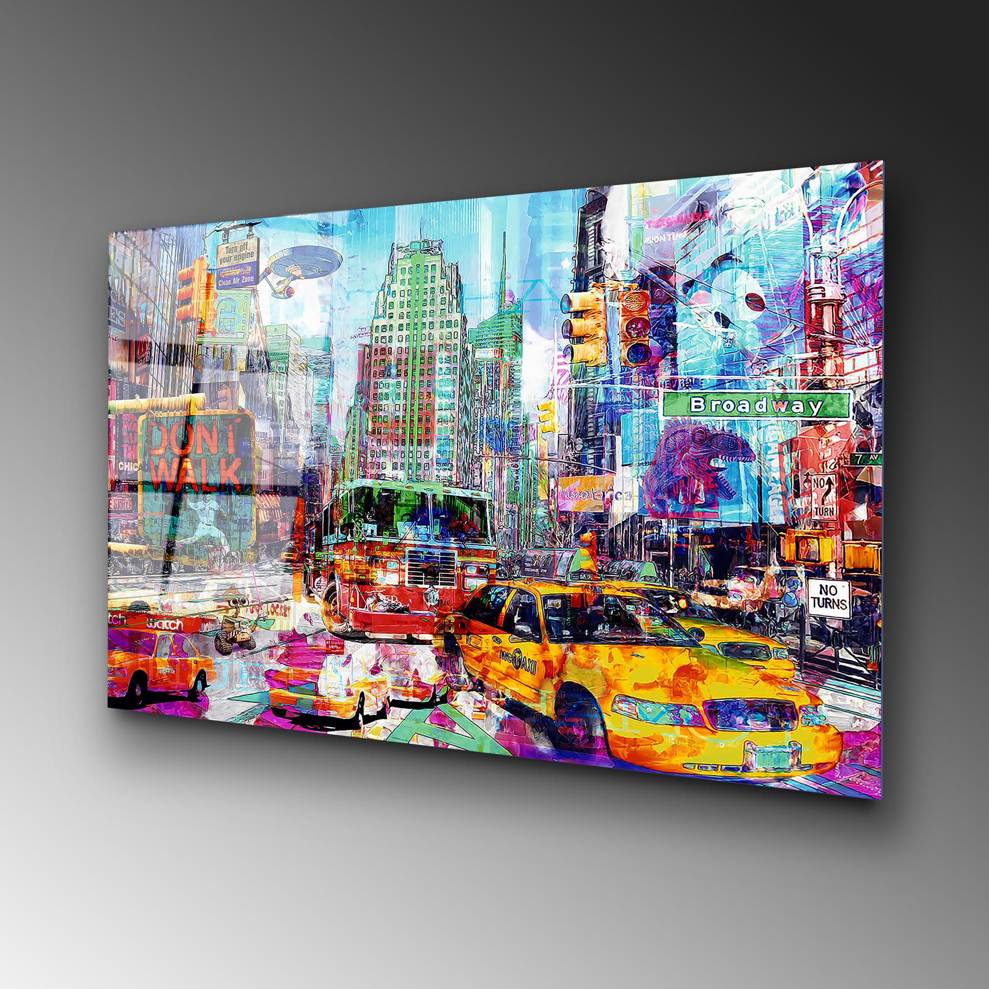 UV-734 Baskılı Cam Dikdörtgen Duvar Tablosu | ByLamp