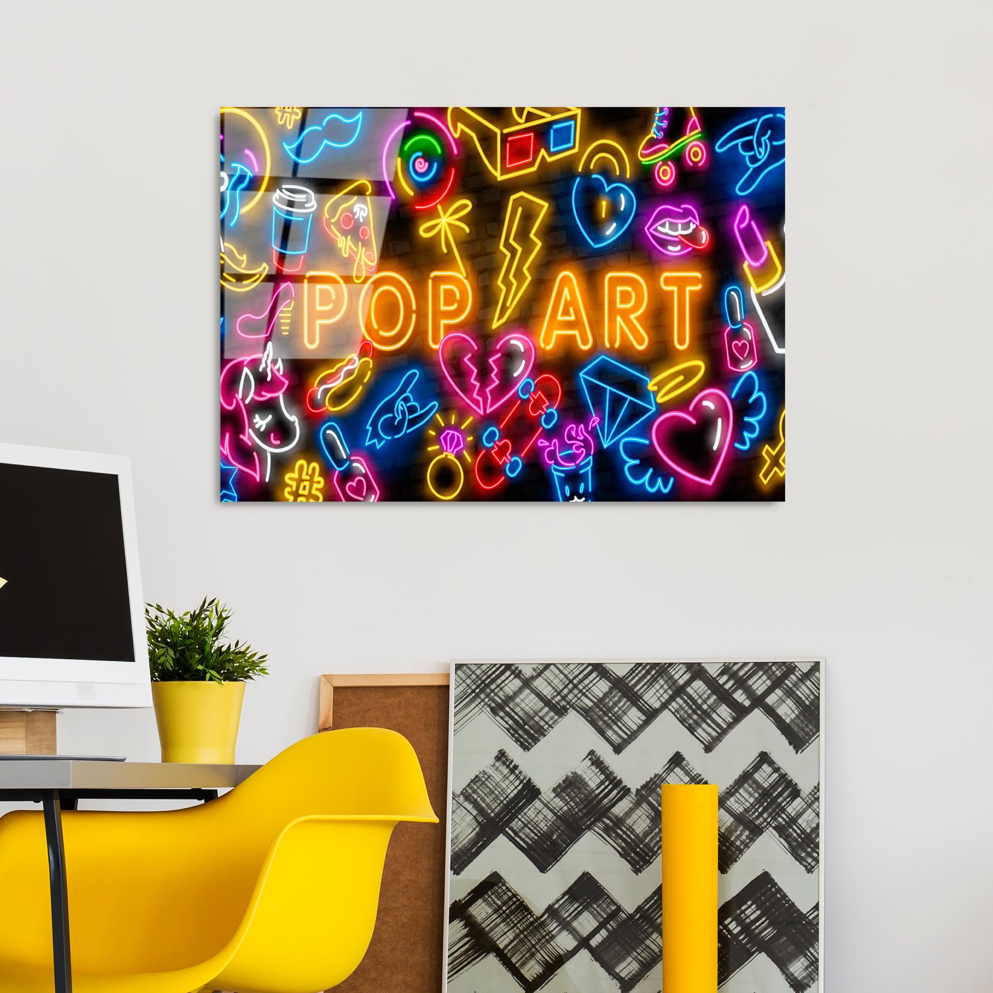 UV-751 Baskılı Cam Dikdörtgen Duvar Tablosu | ByLamp