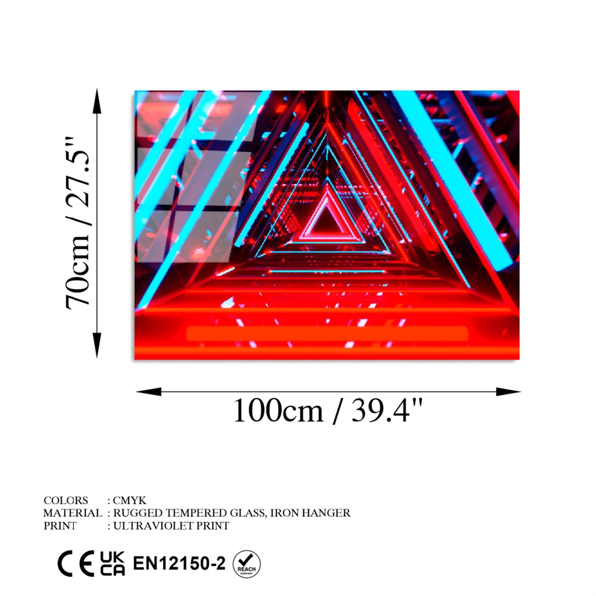 UV-755 Baskılı Cam Dikdörtgen Duvar Tablosu | ByLamp