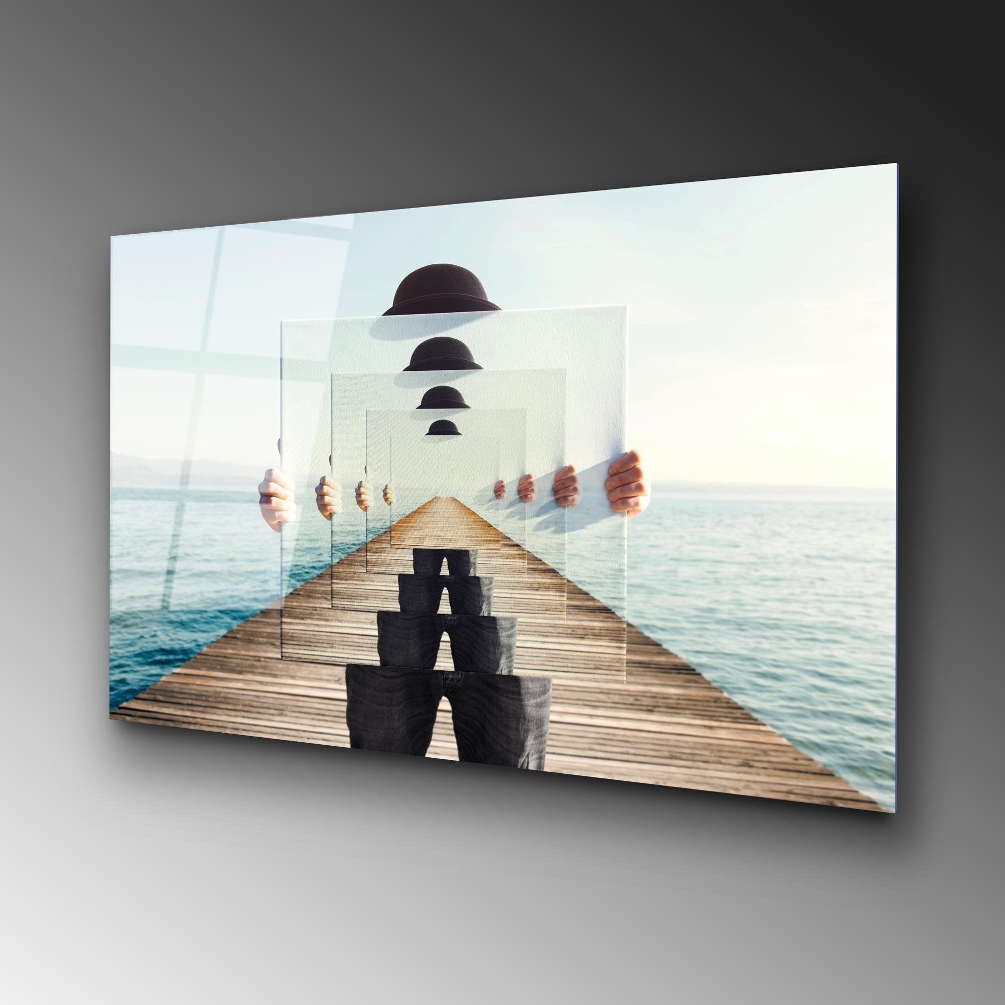 UV-762 Baskılı Cam Dikdörtgen Duvar Tablosu | ByLamp