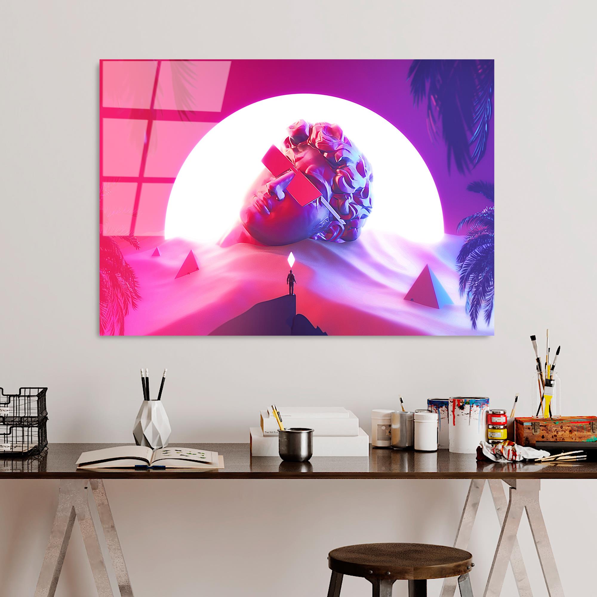 UV-768 Baskılı Cam Dikdörtgen Duvar Tablosu | ByLamp