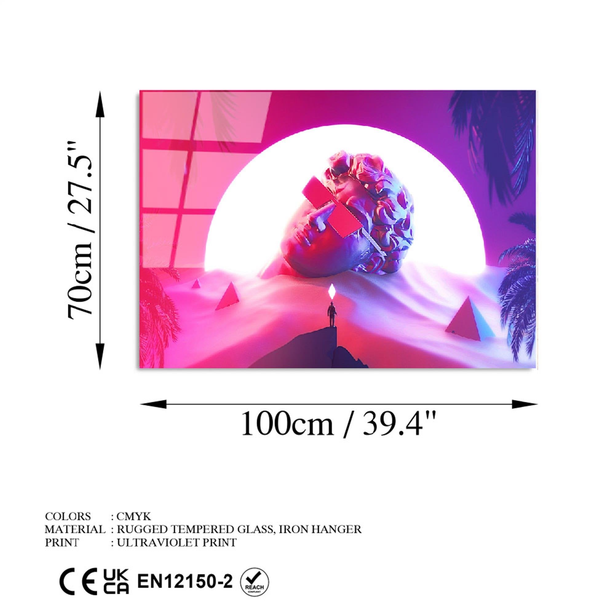 UV-768 Baskılı Cam Dikdörtgen Duvar Tablosu | ByLamp