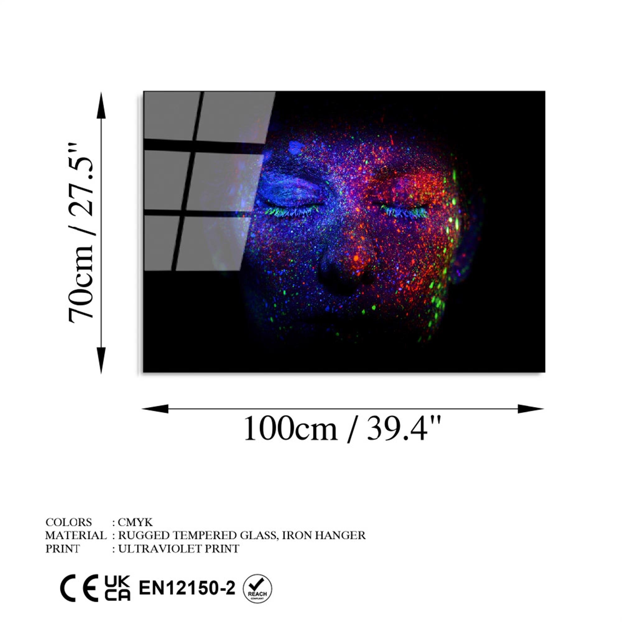 UV-792 Baskılı Cam Dikdörtgen Duvar Tablosu | ByLamp
