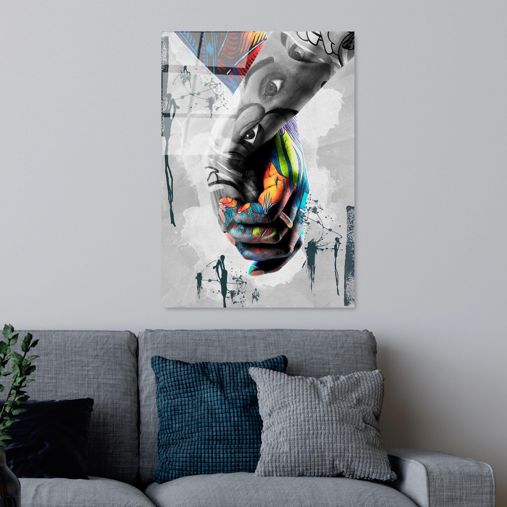 UV-799 Baskılı Cam Dikdörtgen Duvar Tablosu | ByLamp