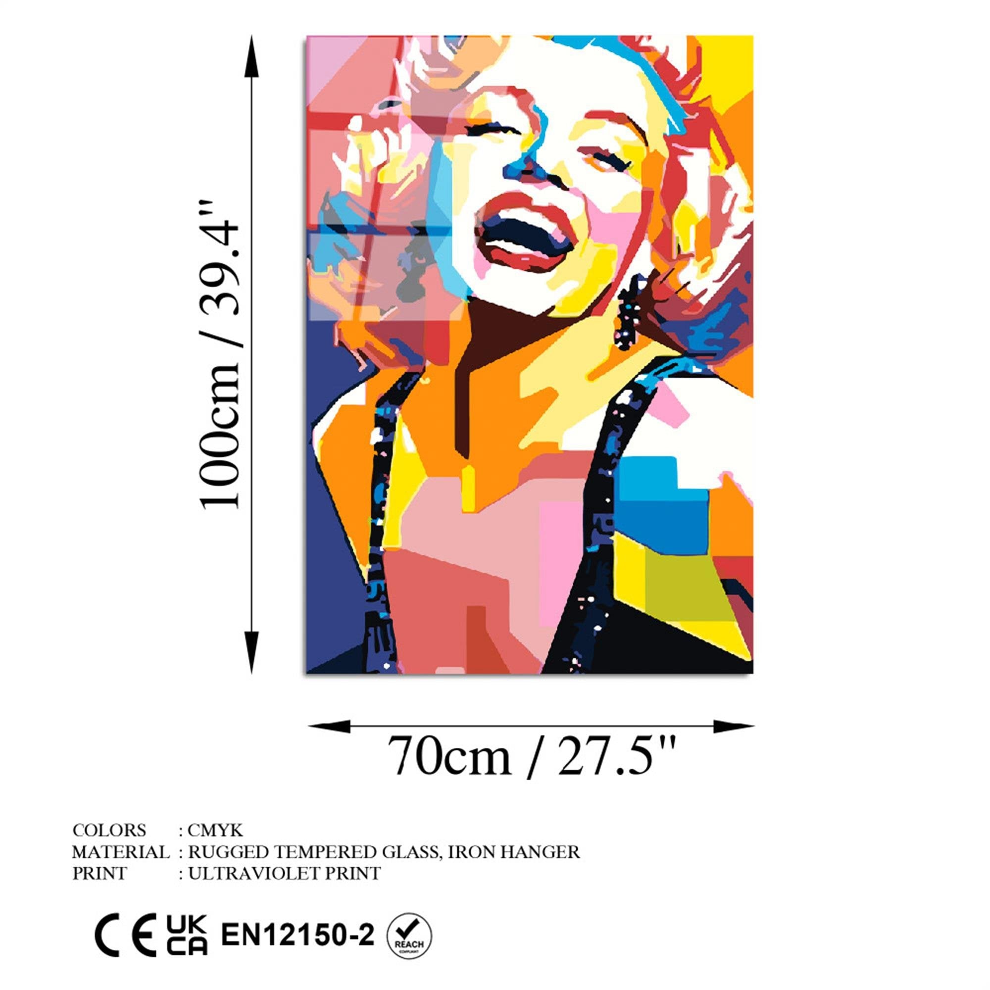 UV-802 Baskılı Cam Dikdörtgen Duvar Tablosu | ByLamp