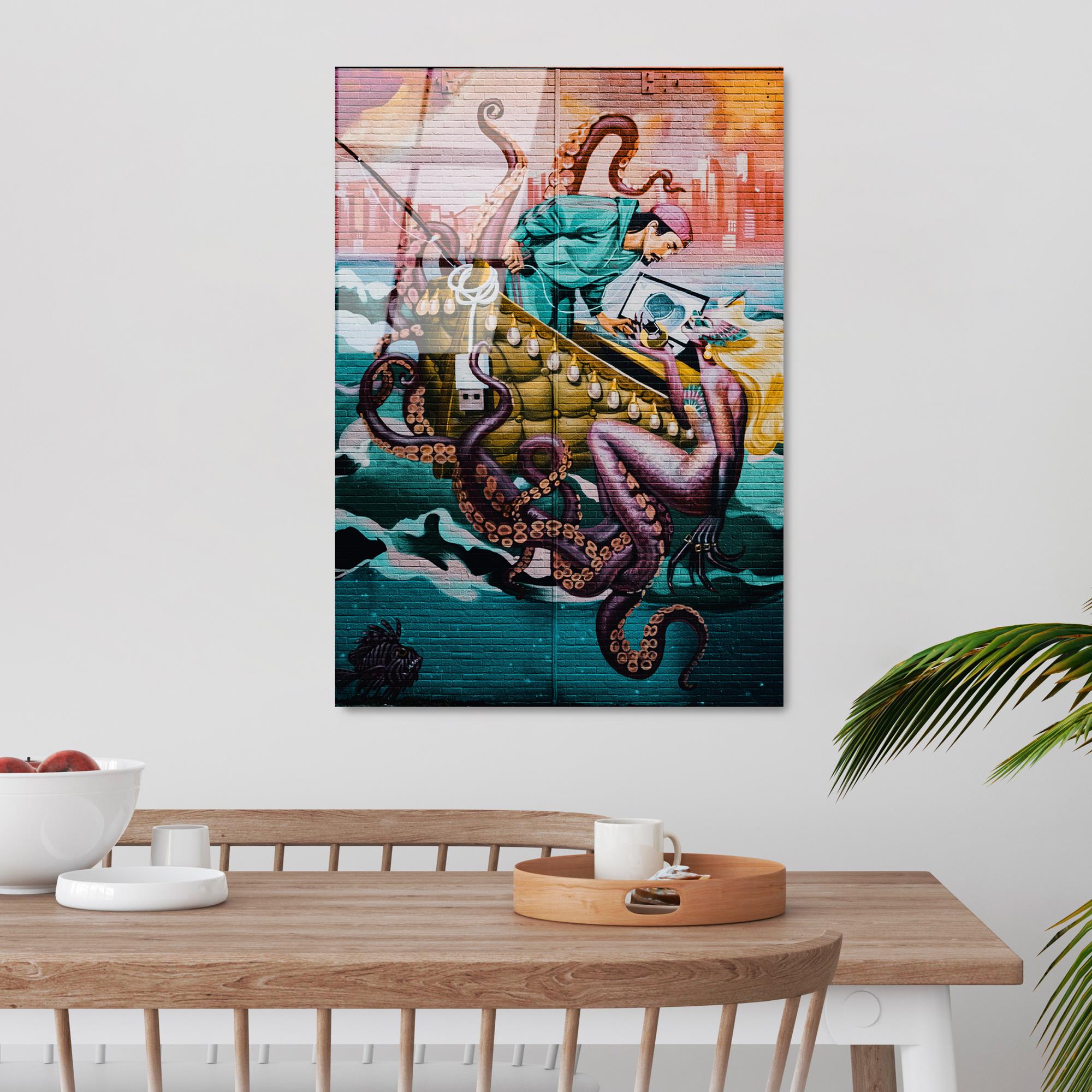 UV-804 Baskılı Cam Dikdörtgen Duvar Tablosu | ByLamp