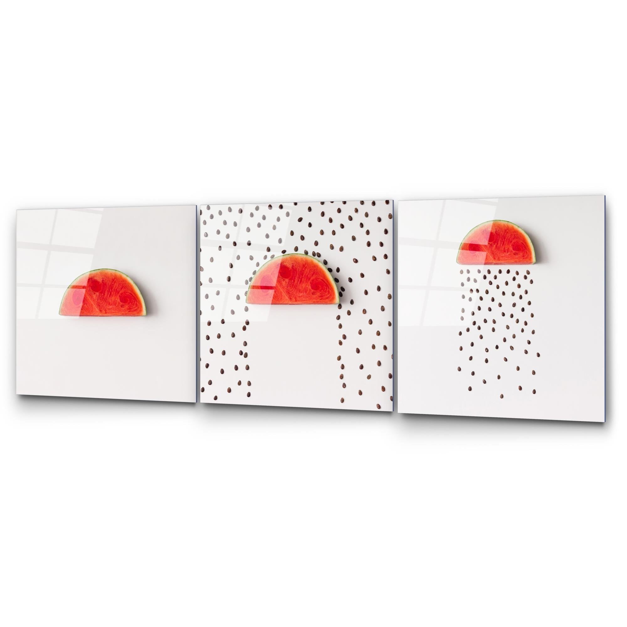 UV-853 Baskılı Cam 3'lü Set Duvar Tablosu | ByLamp