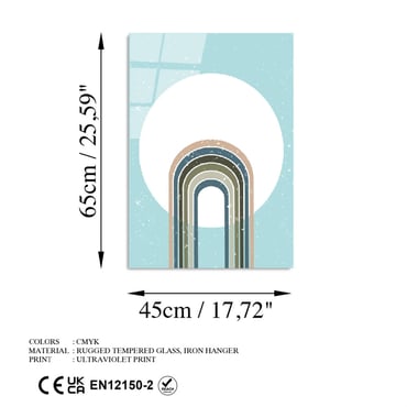 UV-893 Baskılı Cam Dikdörtgen Duvar Tablosu | ByLamp