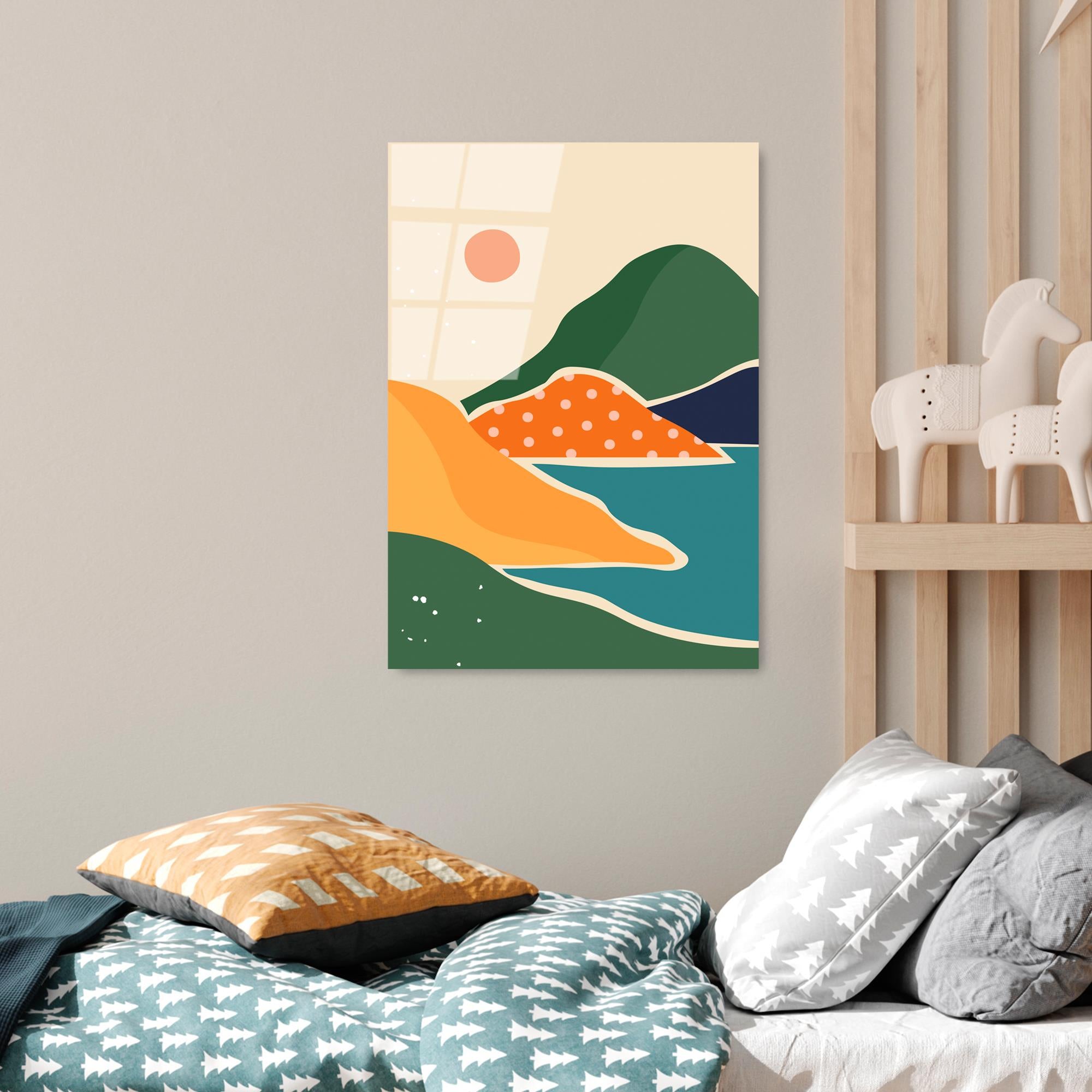 UV-908 Baskılı Cam Dikdörtgen Duvar Tablosu | ByLamp