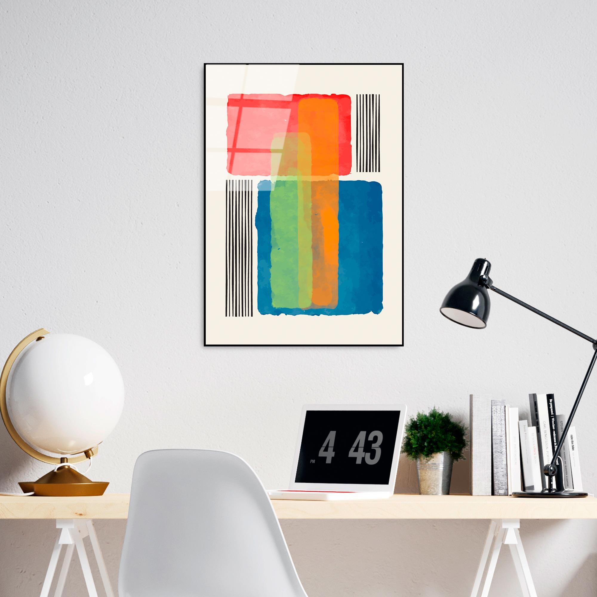 UV-918 Baskılı Cam Dikdörtgen Duvar Tablosu | ByLamp