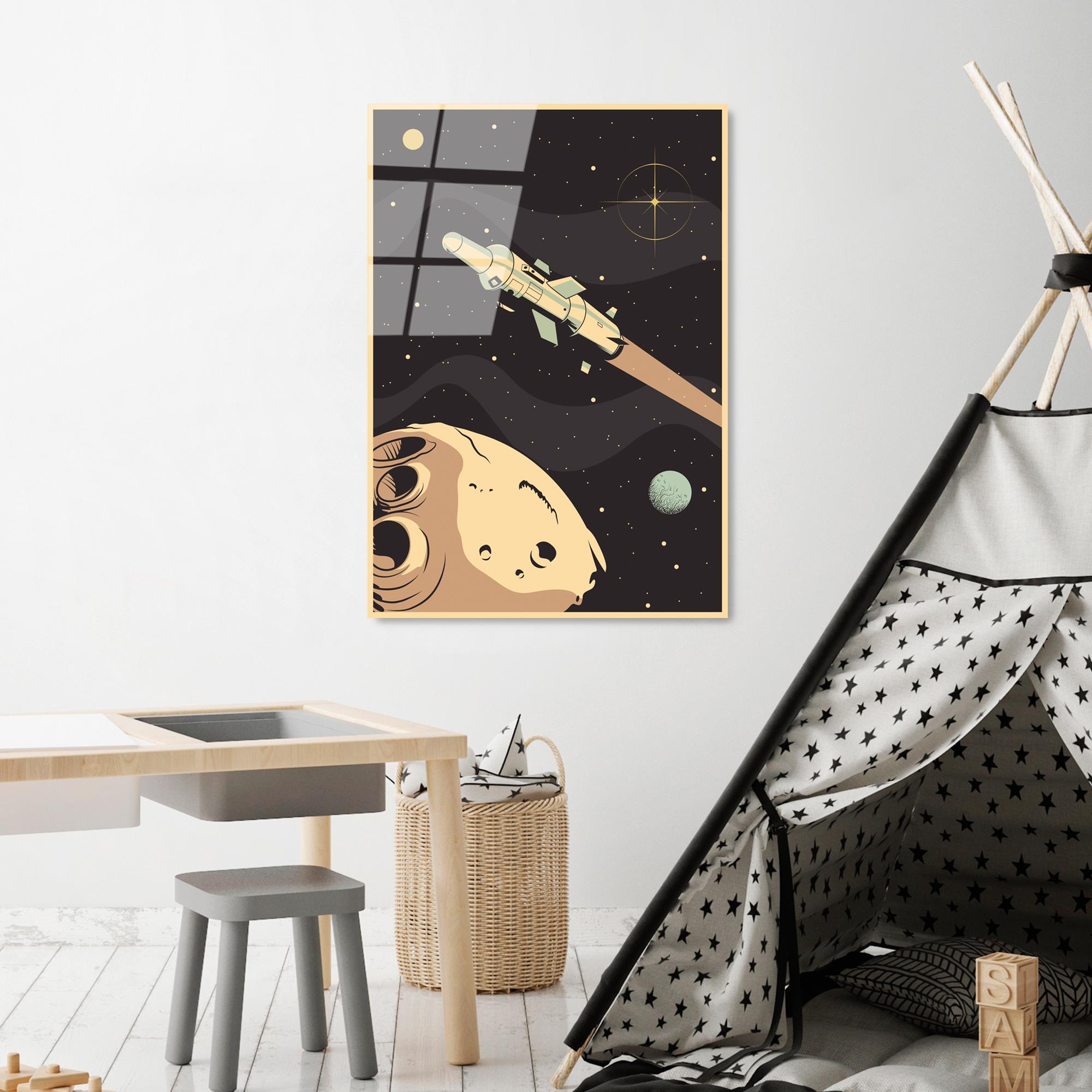 UV-957 Baskılı Cam Dikdörtgen Duvar Tablosu | ByLamp