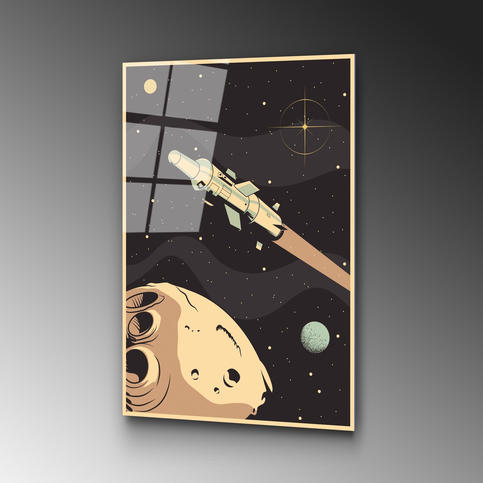 UV-957 Baskılı Cam Dikdörtgen Duvar Tablosu | ByLamp