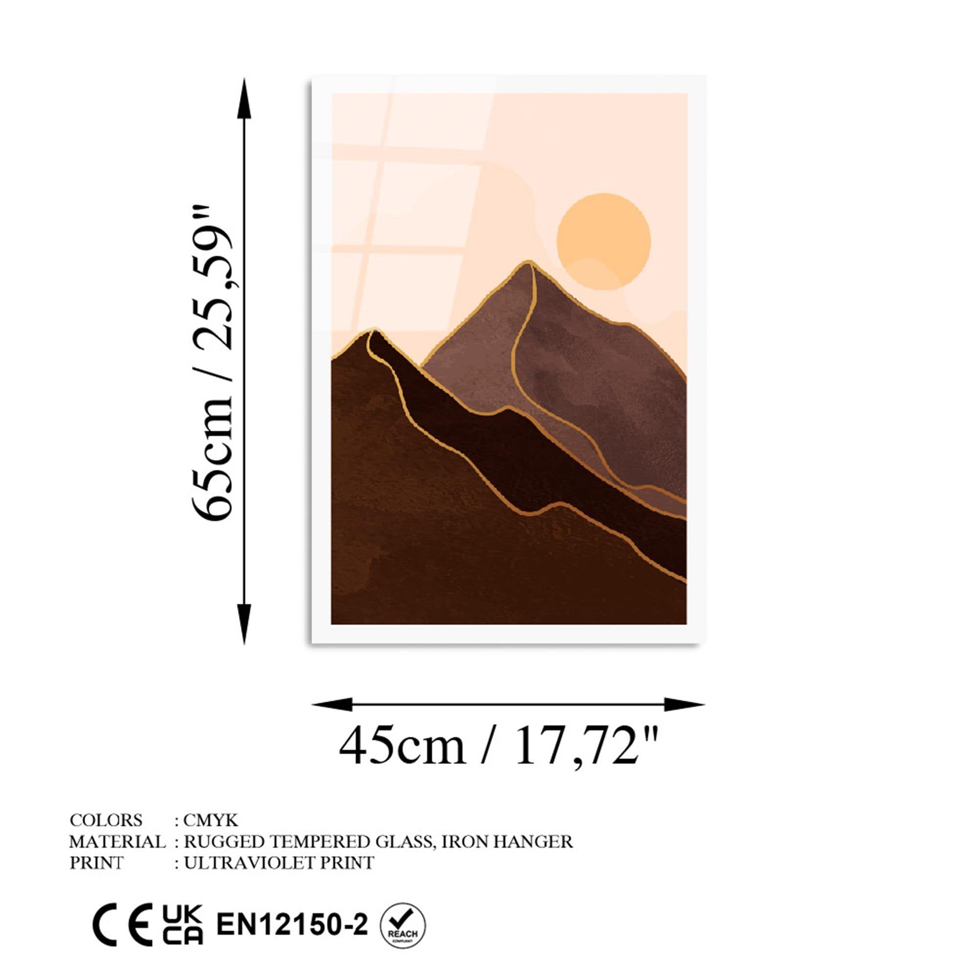 UV-960 Baskılı Cam Dikdörtgen Duvar Tablosu | ByLamp