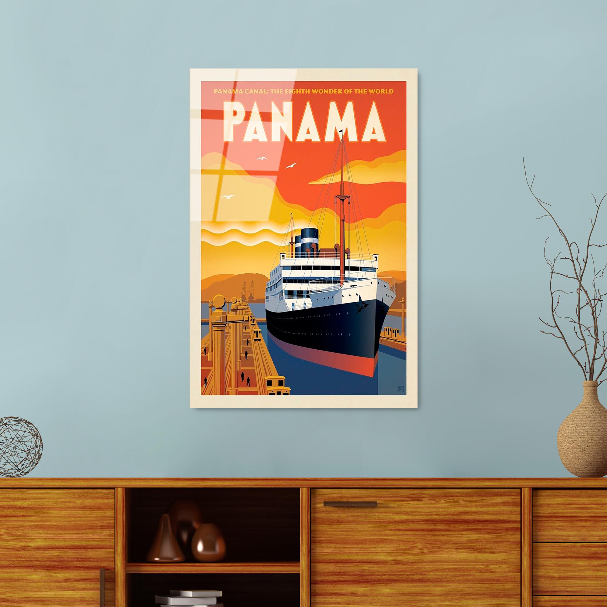 UV-995 Baskılı Cam Dikdörtgen Duvar Tablosu | ByLamp