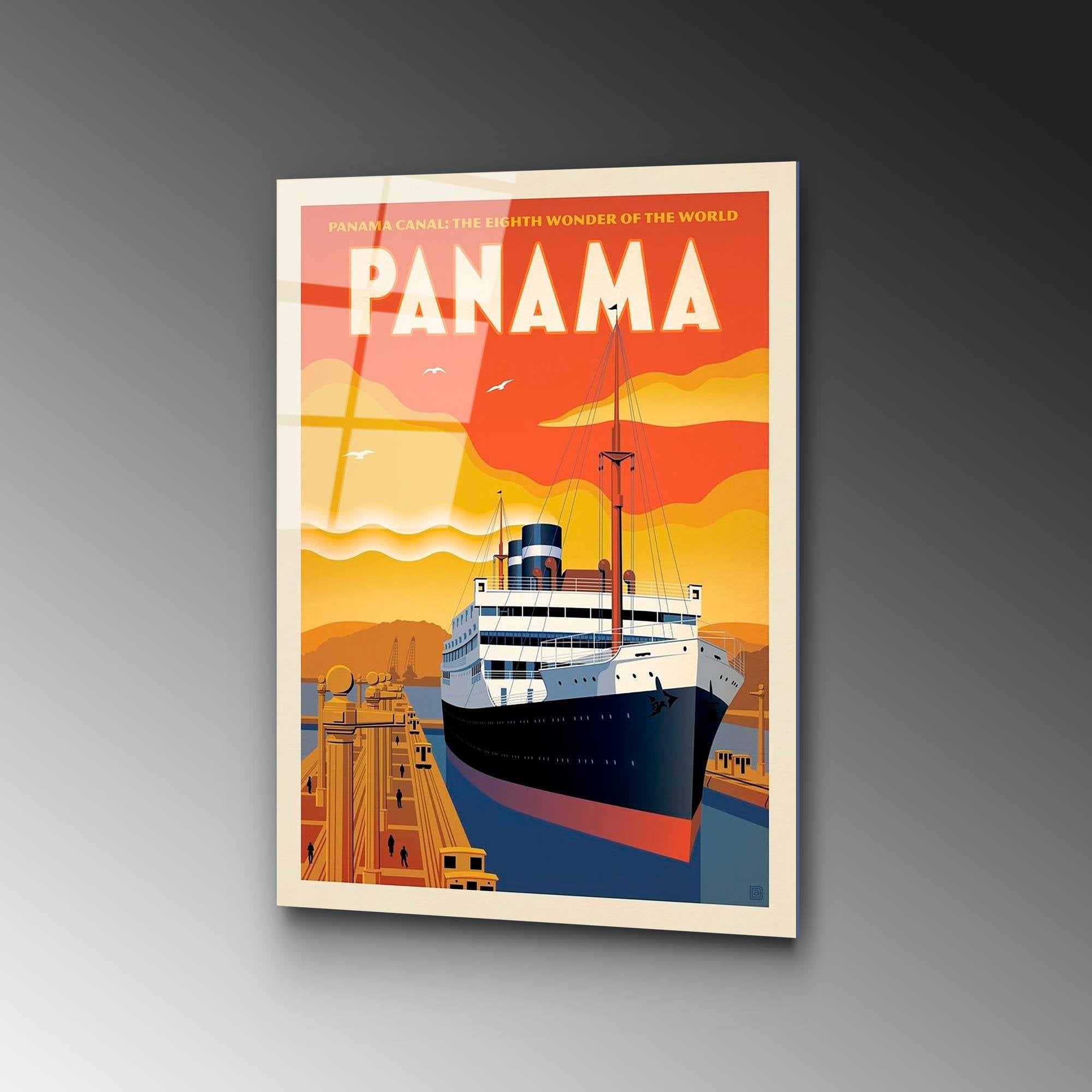 UV-995 Baskılı Cam Dikdörtgen Duvar Tablosu | ByLamp