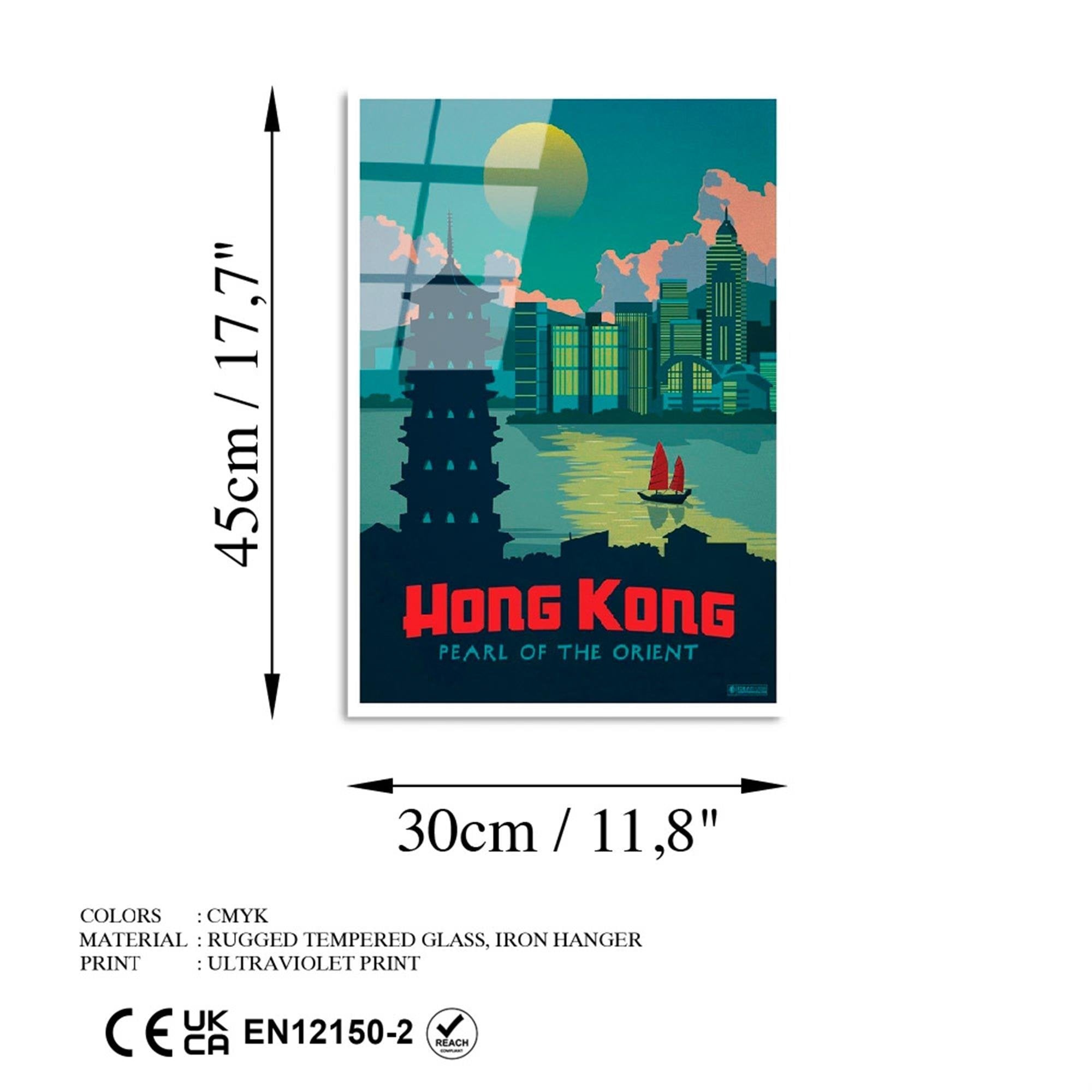 UV-996 Baskılı Cam Dikdörtgen Duvar Tablosu | ByLamp