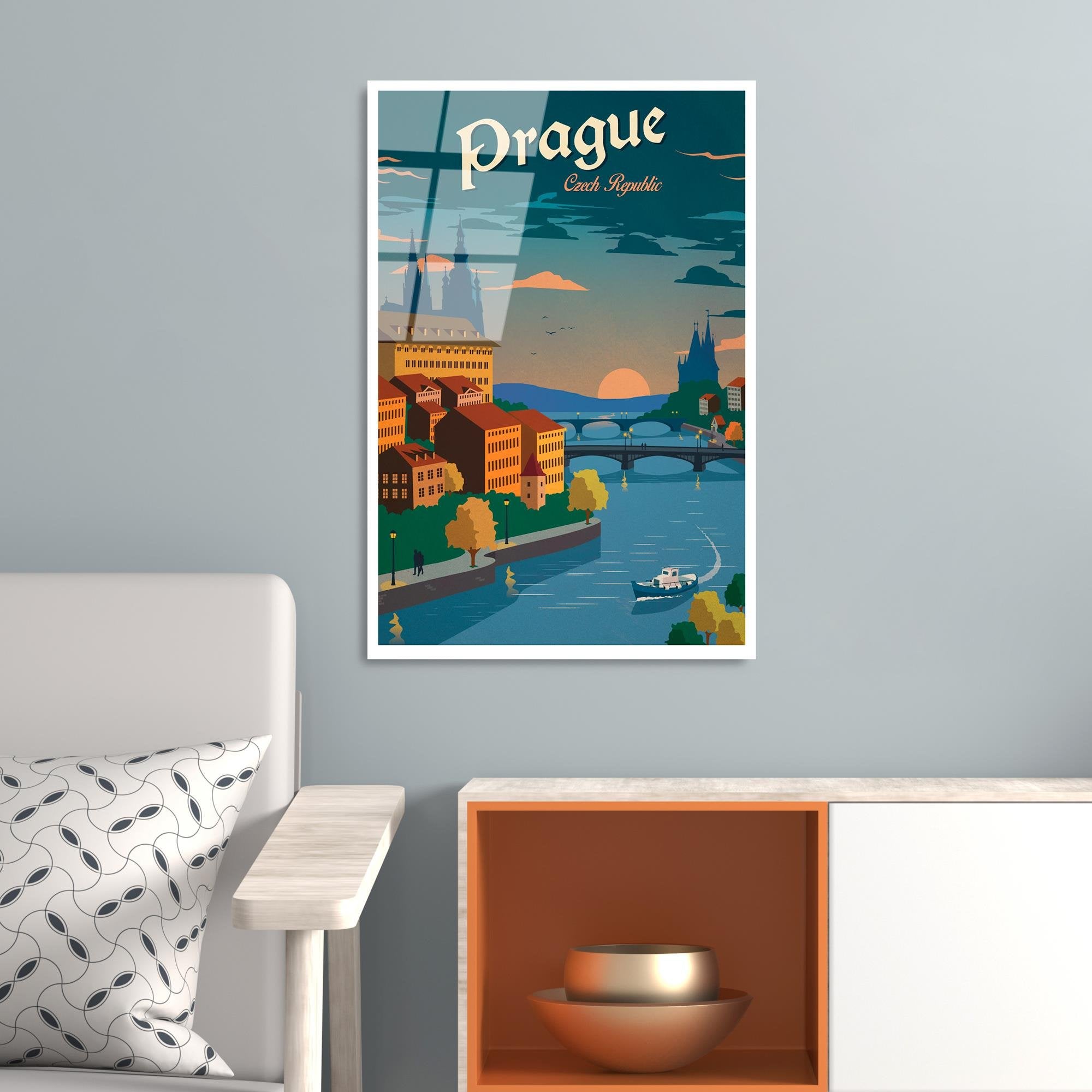 UV-997 Baskılı Cam Dikdörtgen Duvar Tablosu | ByLamp