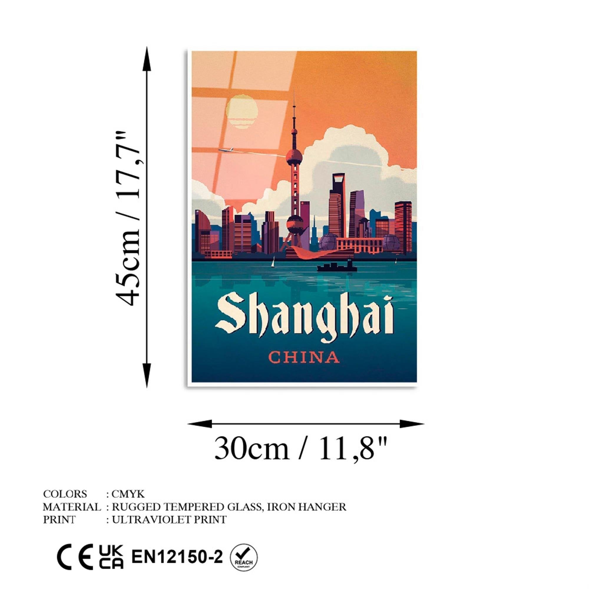 UV-998 Baskılı Cam Dikdörtgen Duvar Tablosu | ByLamp