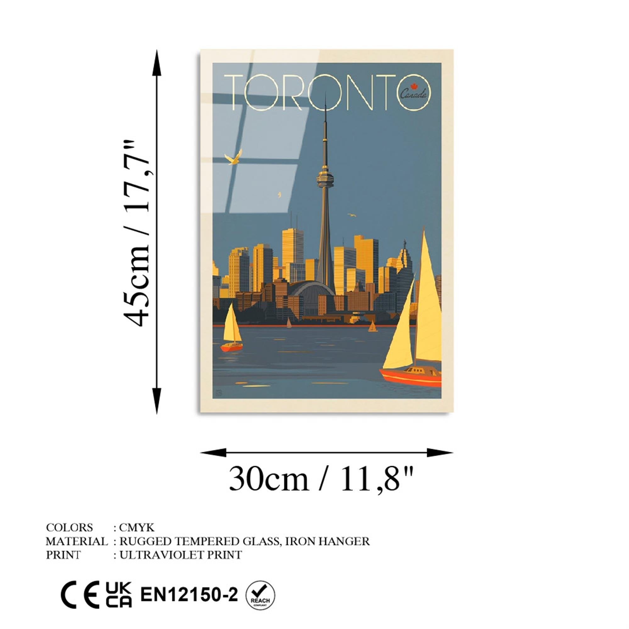 UV-999 Baskılı Cam Dikdörtgen Duvar Tablosu | ByLamp