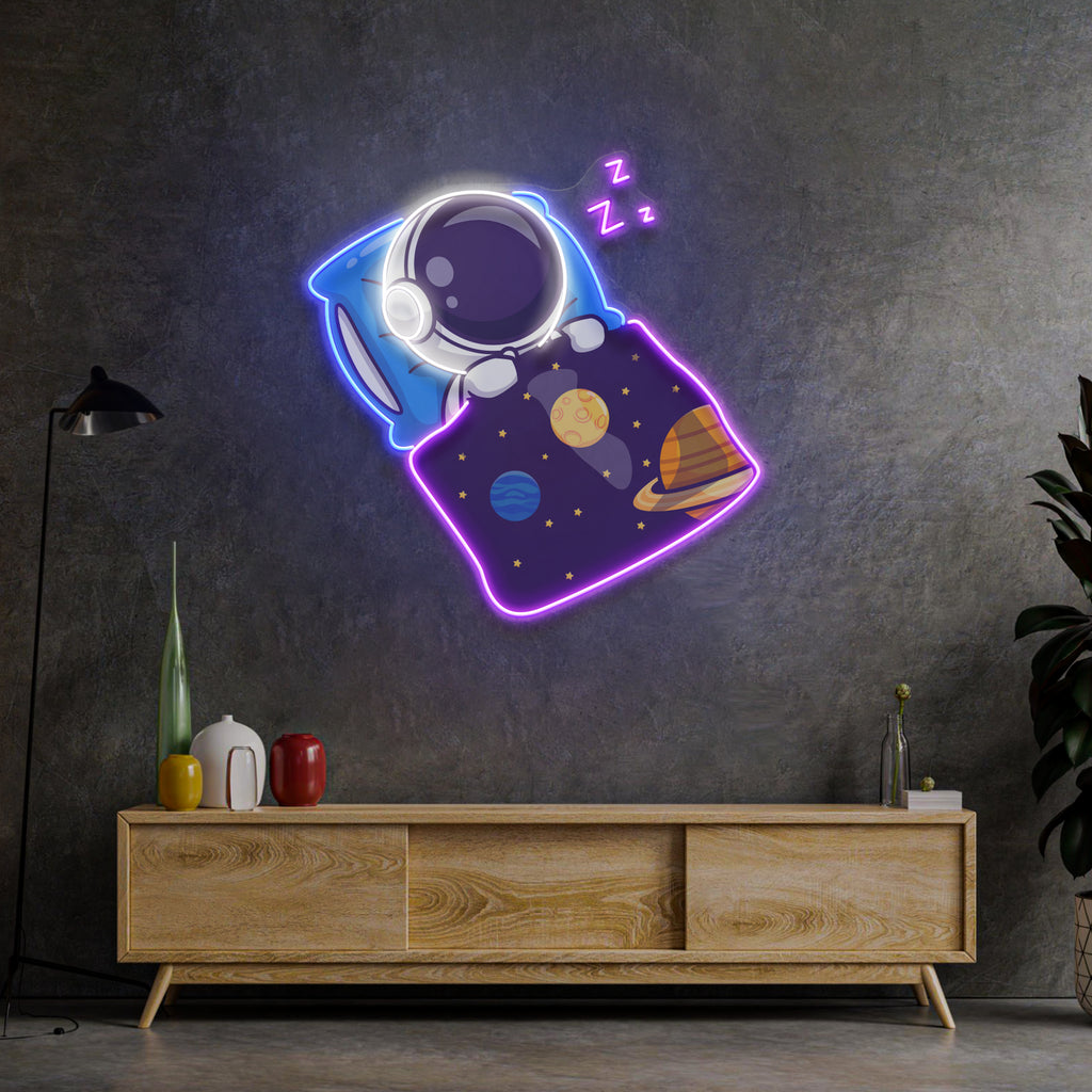 Uyuyan Astronot Neon Lamba | ByLamp