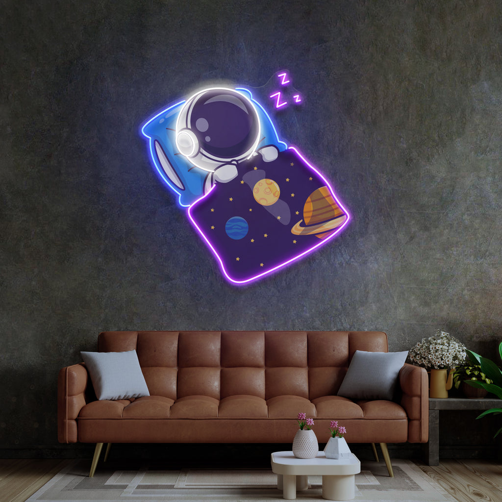 Uyuyan Astronot Neon Lamba | ByLamp