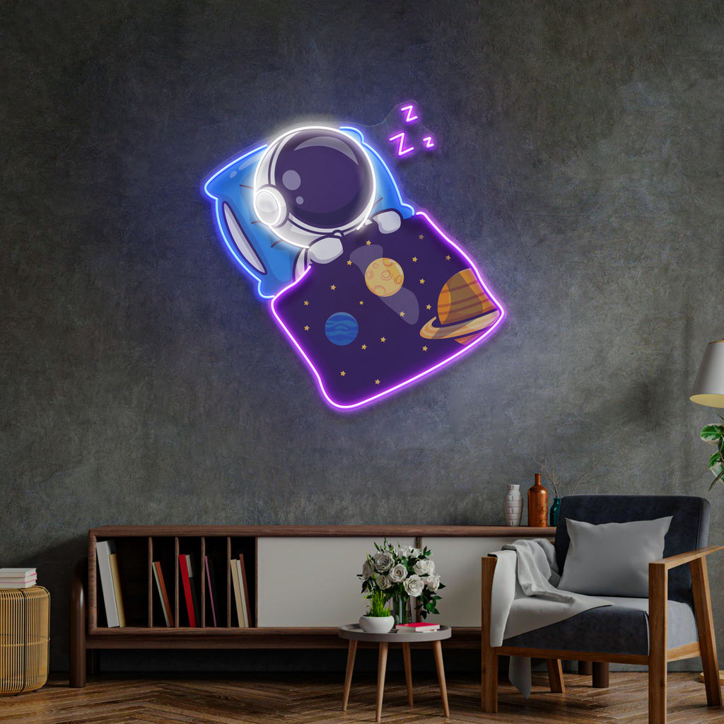 Uyuyan Astronot Neon Lamba | ByLamp