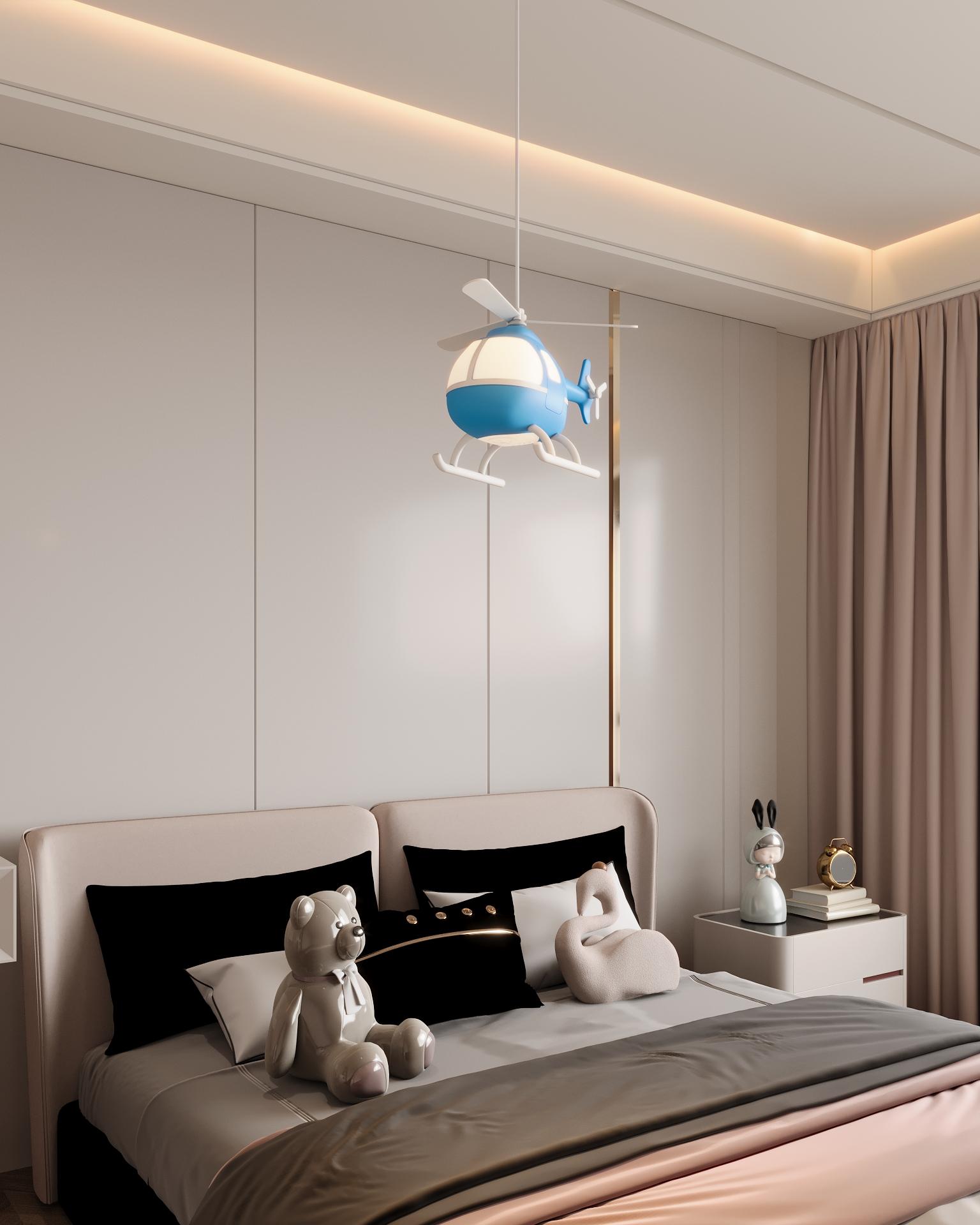 Helikopter Sarkıt Lamba Çocuk Odası Aydınlatma | ByLamp