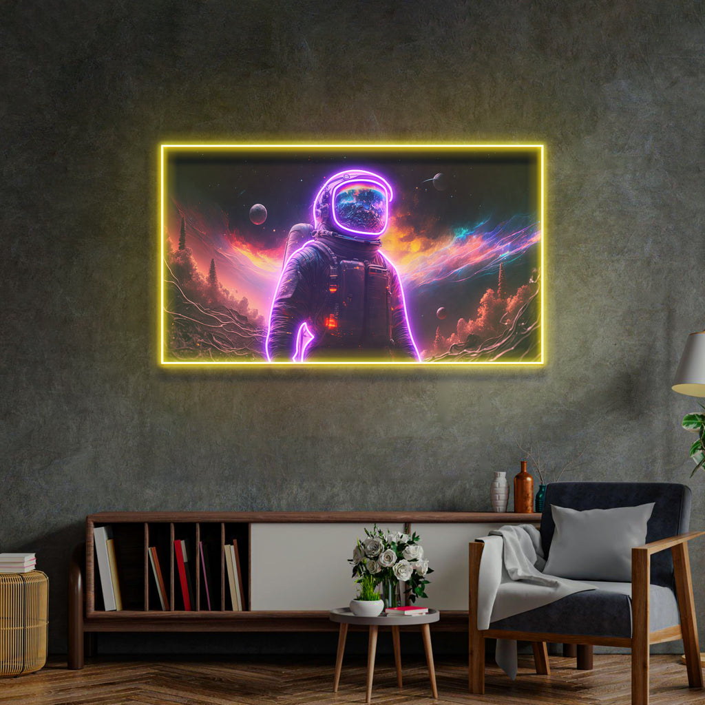 Uzaydaki Astronot Neon Lamba | ByLamp