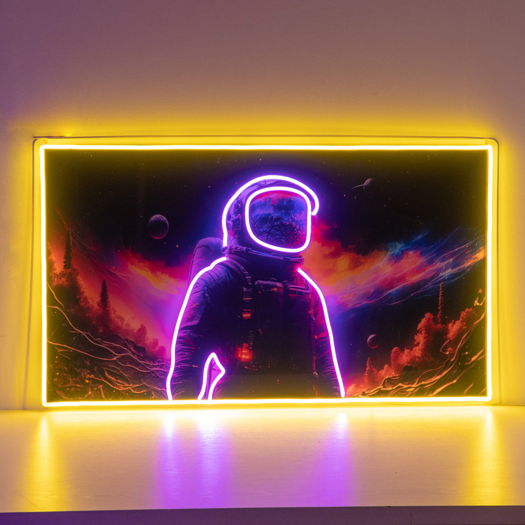 Uzaydaki Astronot Neon Lamba | ByLamp