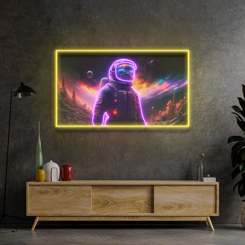 Uzaydaki Astronot Neon Lamba | ByLamp