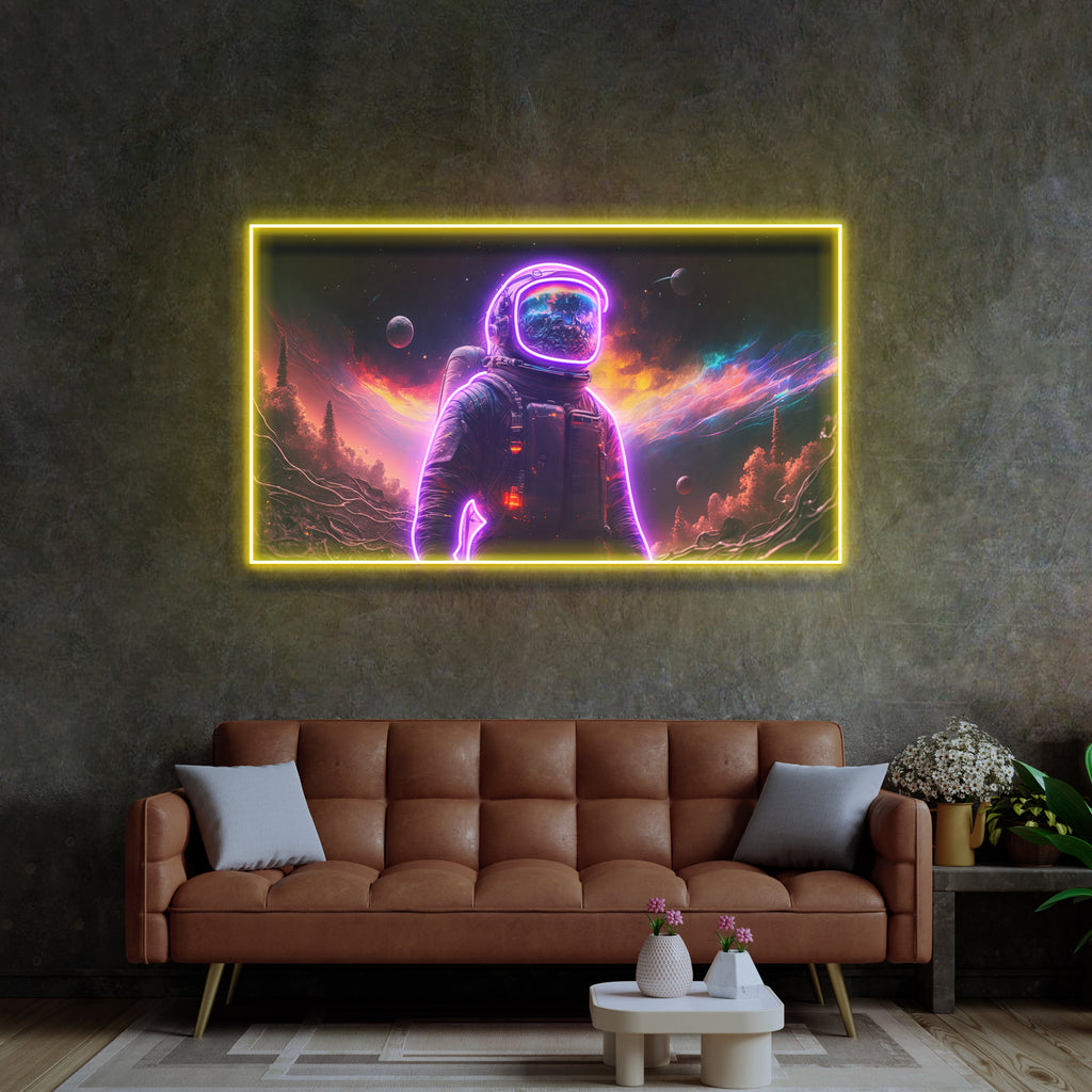 Uzaydaki Astronot Neon Lamba | ByLamp