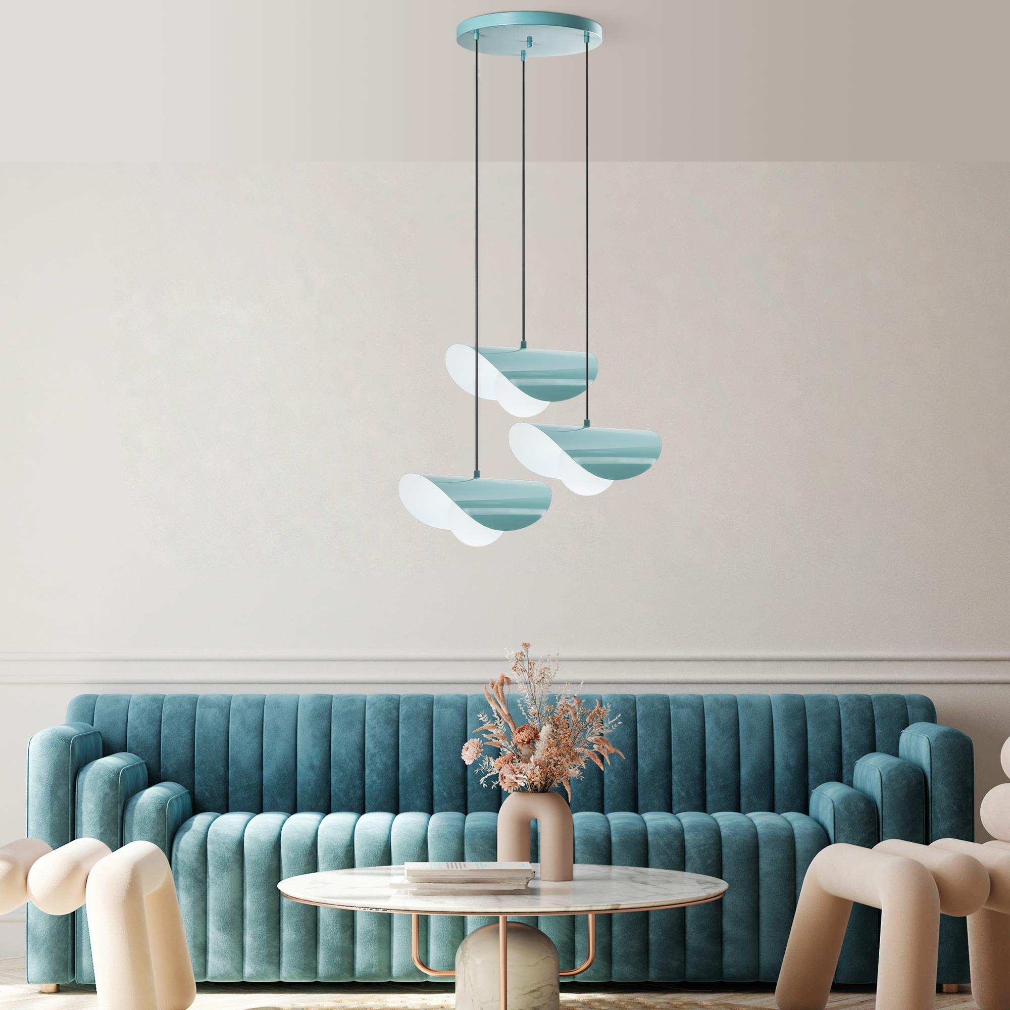 Vatoz Nus 6141 Turkuaz Cam Sarkıt Aydınlatma | ByLamp