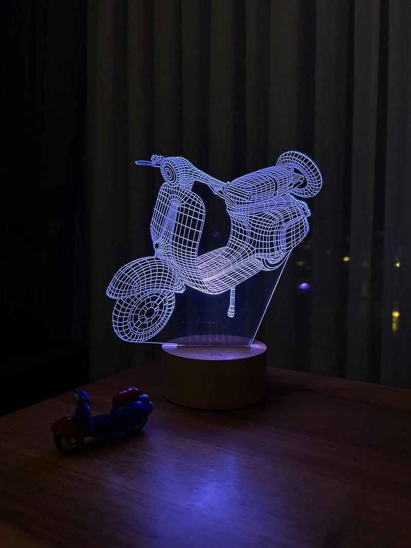 Luz nocturna LED de Vespa 3-D