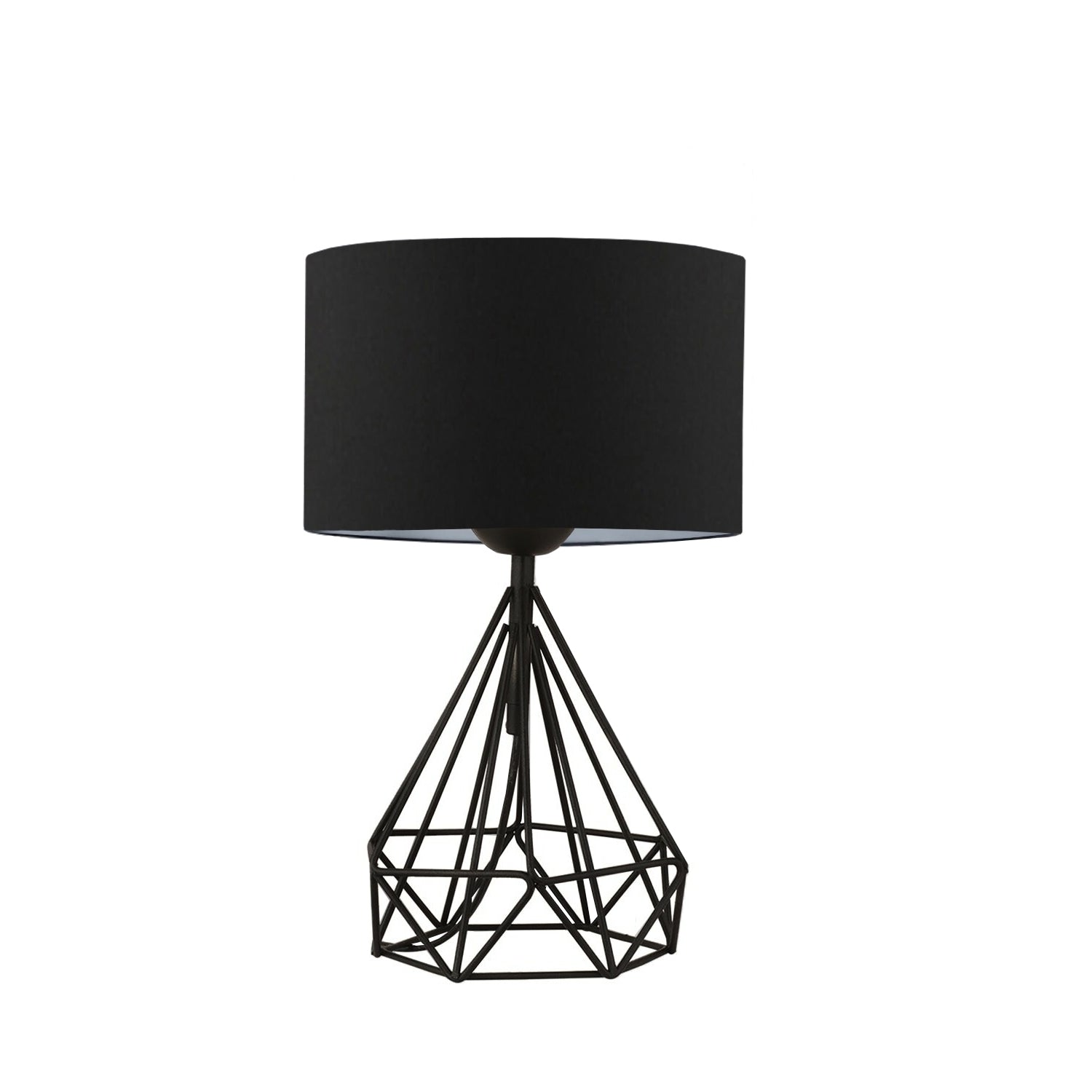 Vienna Black Fabric Cylinder Design Lampshade Table Lamp | ByLamp