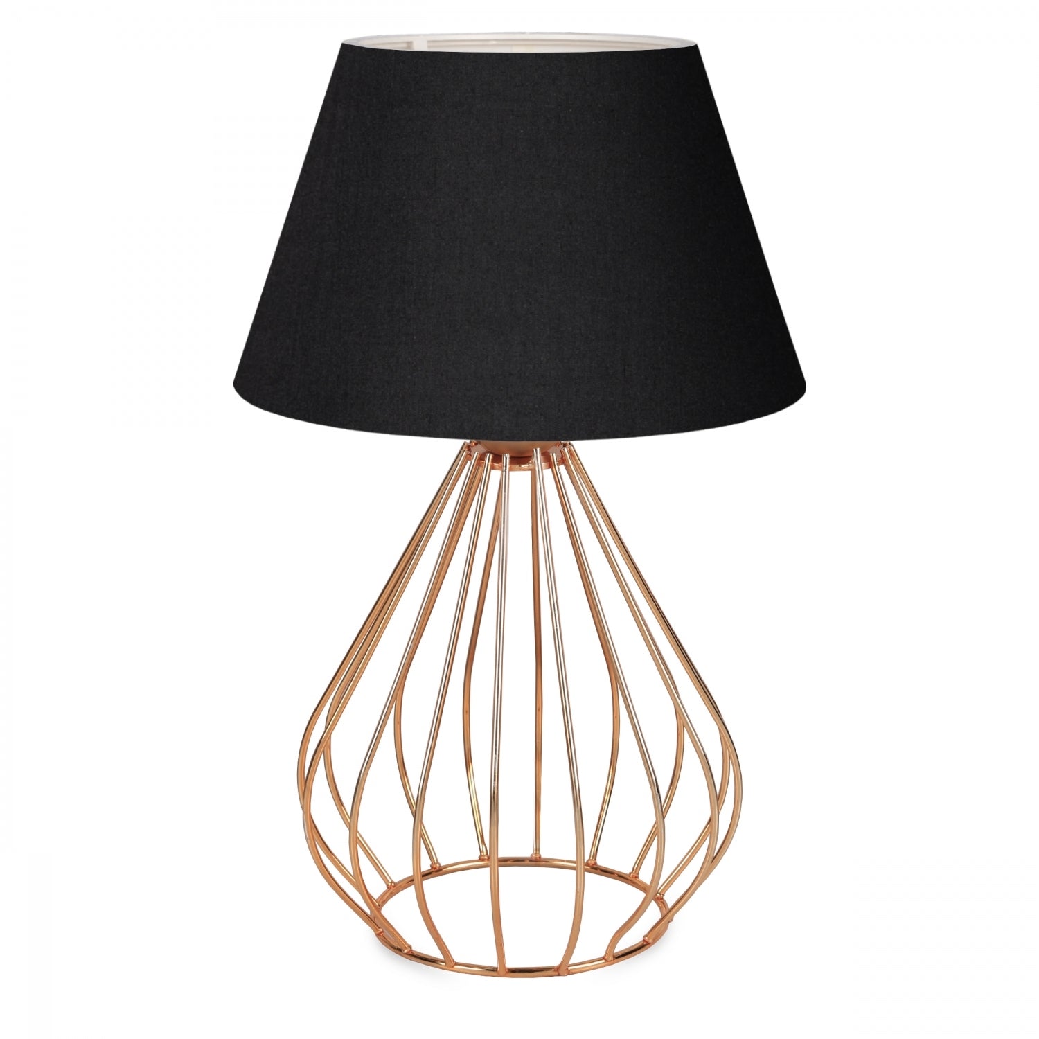 Vince Gold Body Black Shade Table Lamp | ByLamp