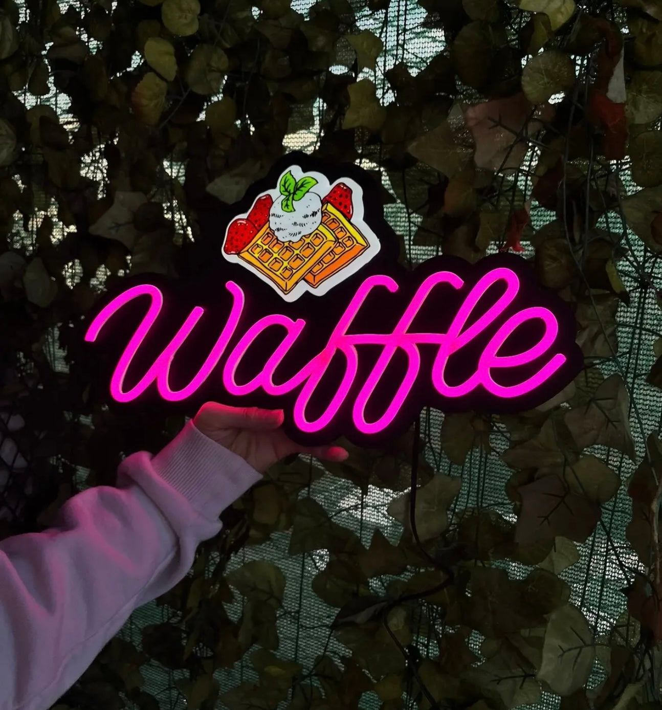 UV Baskılı Waffle Neon Lamba | ByLamp