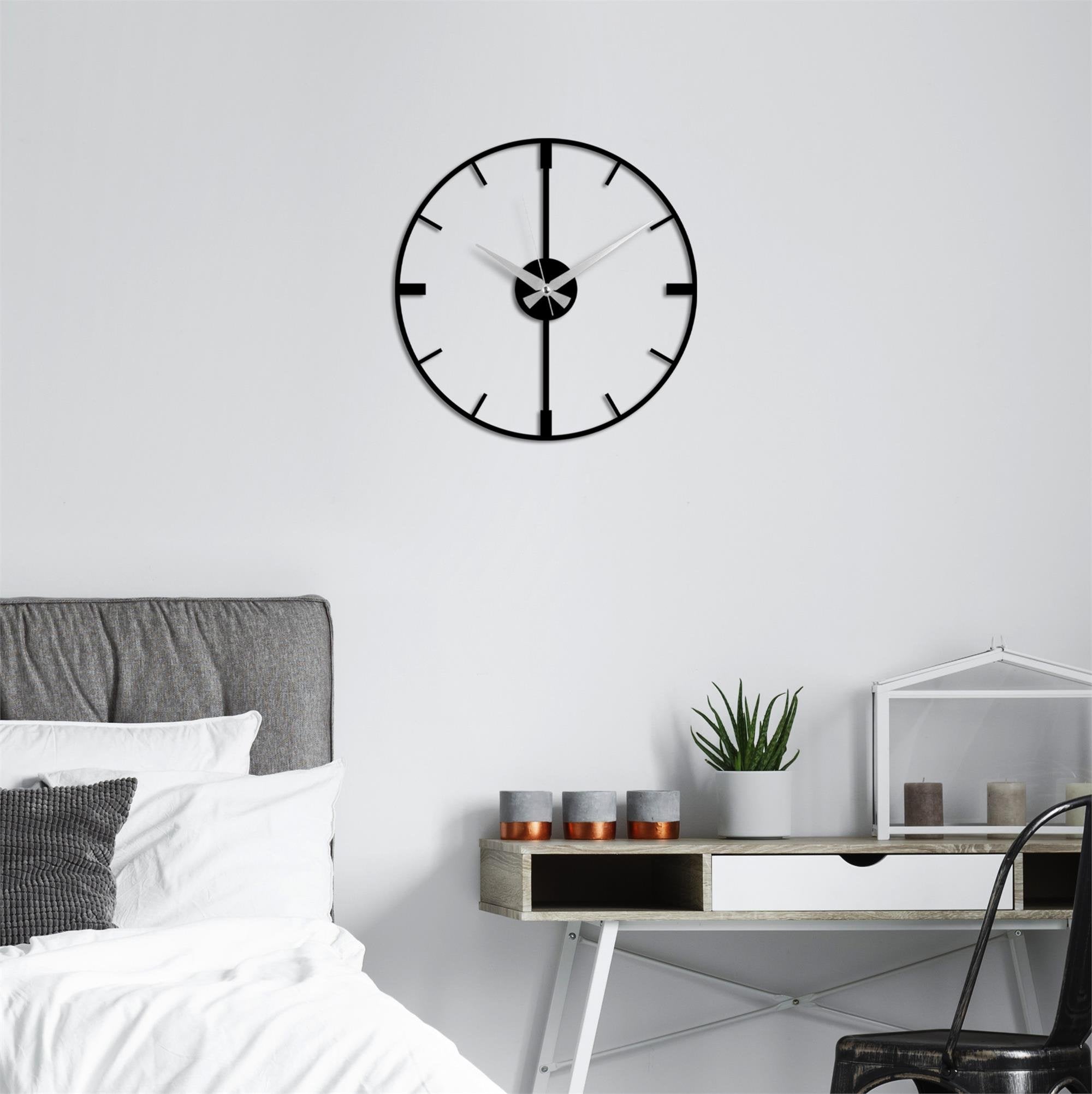 WATCH-065 Dekoratif Metal Duvar Saati | ByLamp