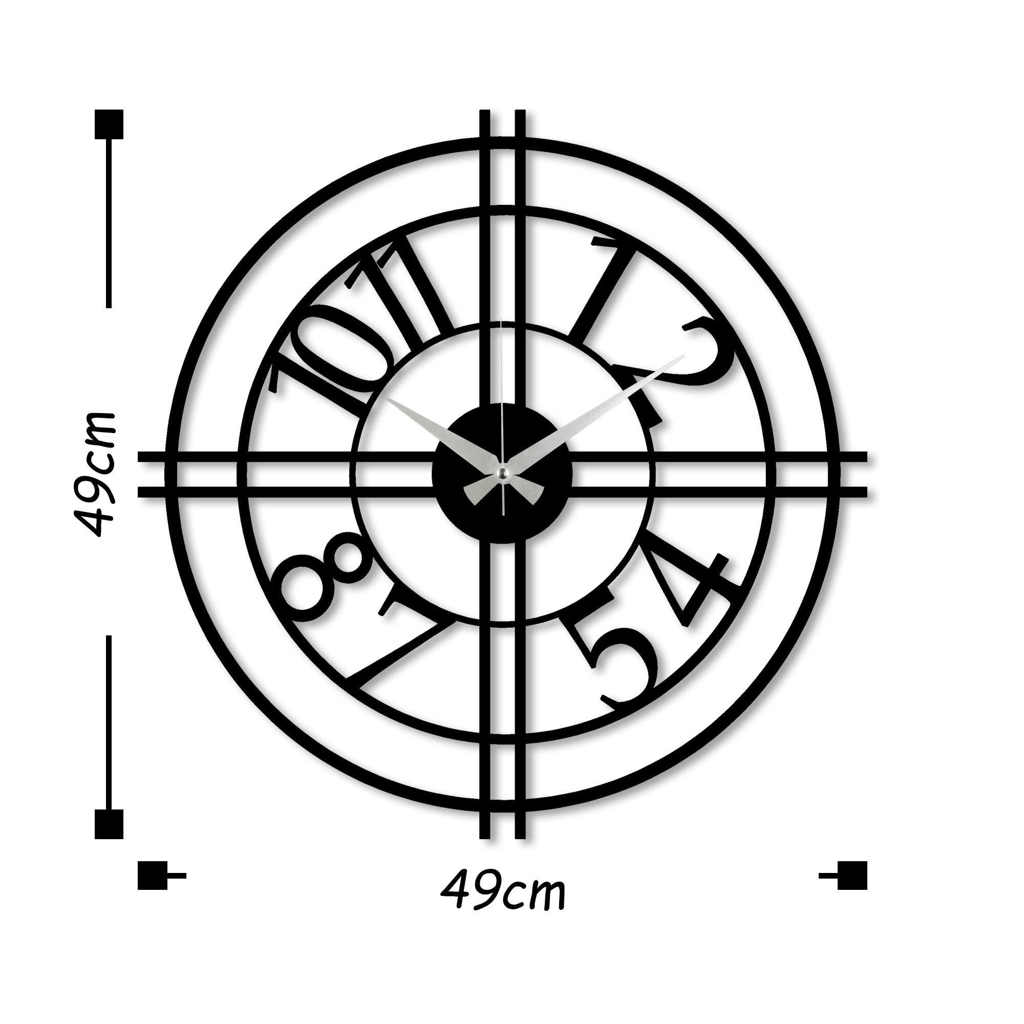 WATCH-033 Dekoratif Metal Duvar Saati | ByLamp