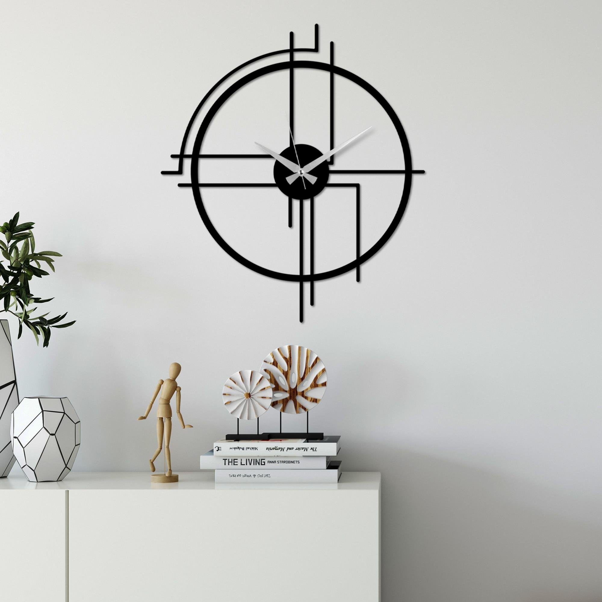 WATCH-049 Dekoratif Metal Duvar Saati | ByLamp